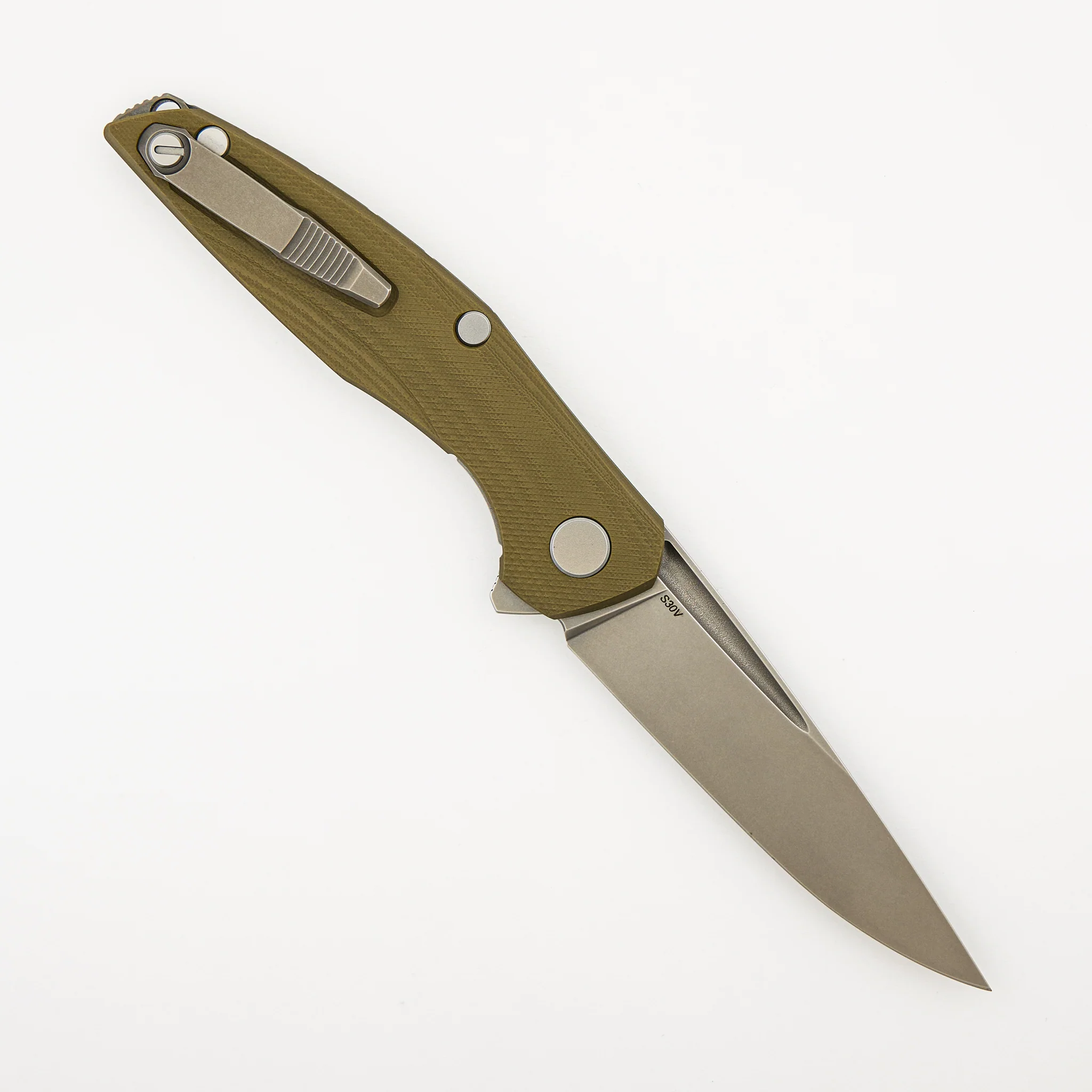 111 - Green G10 Handle - S30V Blade - MRBS - Image 2
