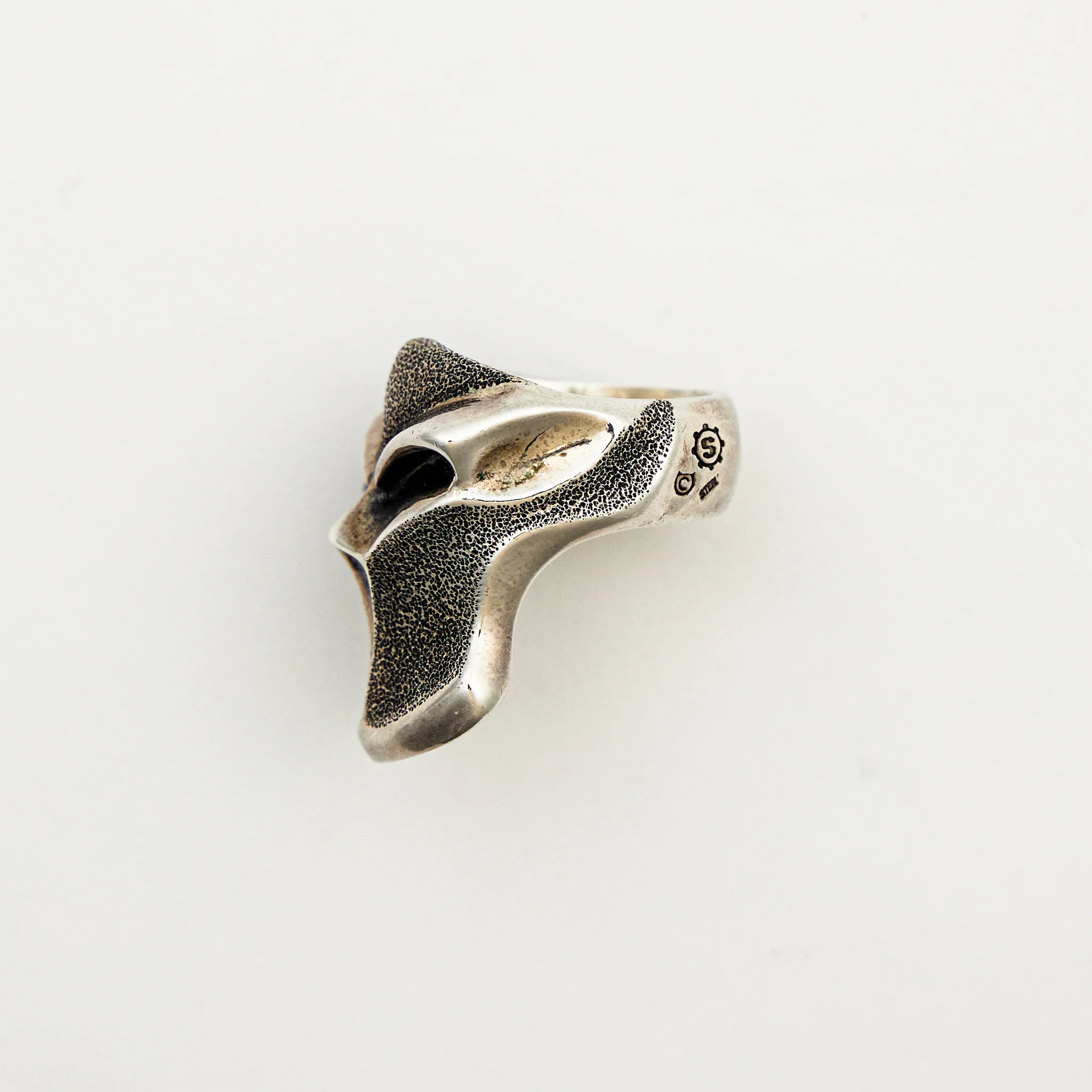 .925 Textured Stealth Blade Puncher Ring - Size 12.5 - Image 3