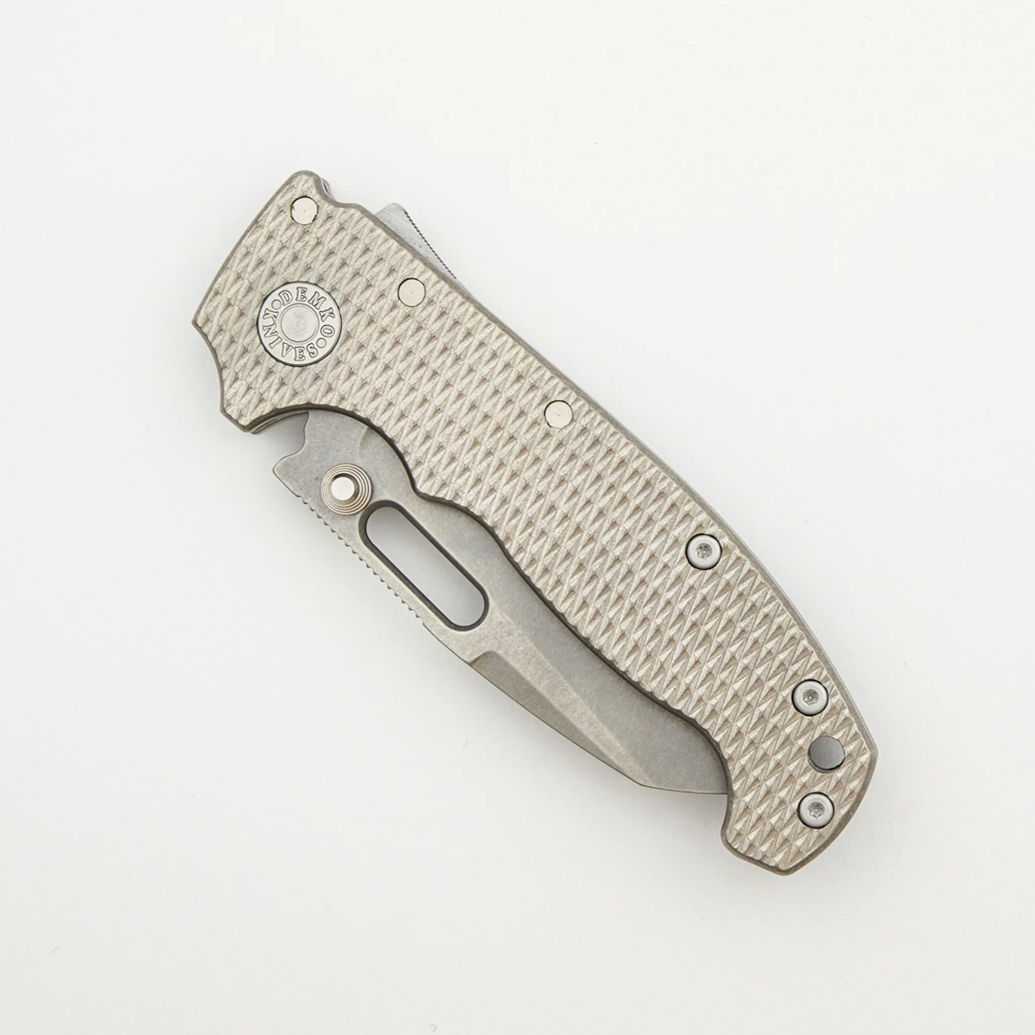 AD20S - Shark Foot CRU-WEAR Blade - Textured Titanium Handle - Image 3