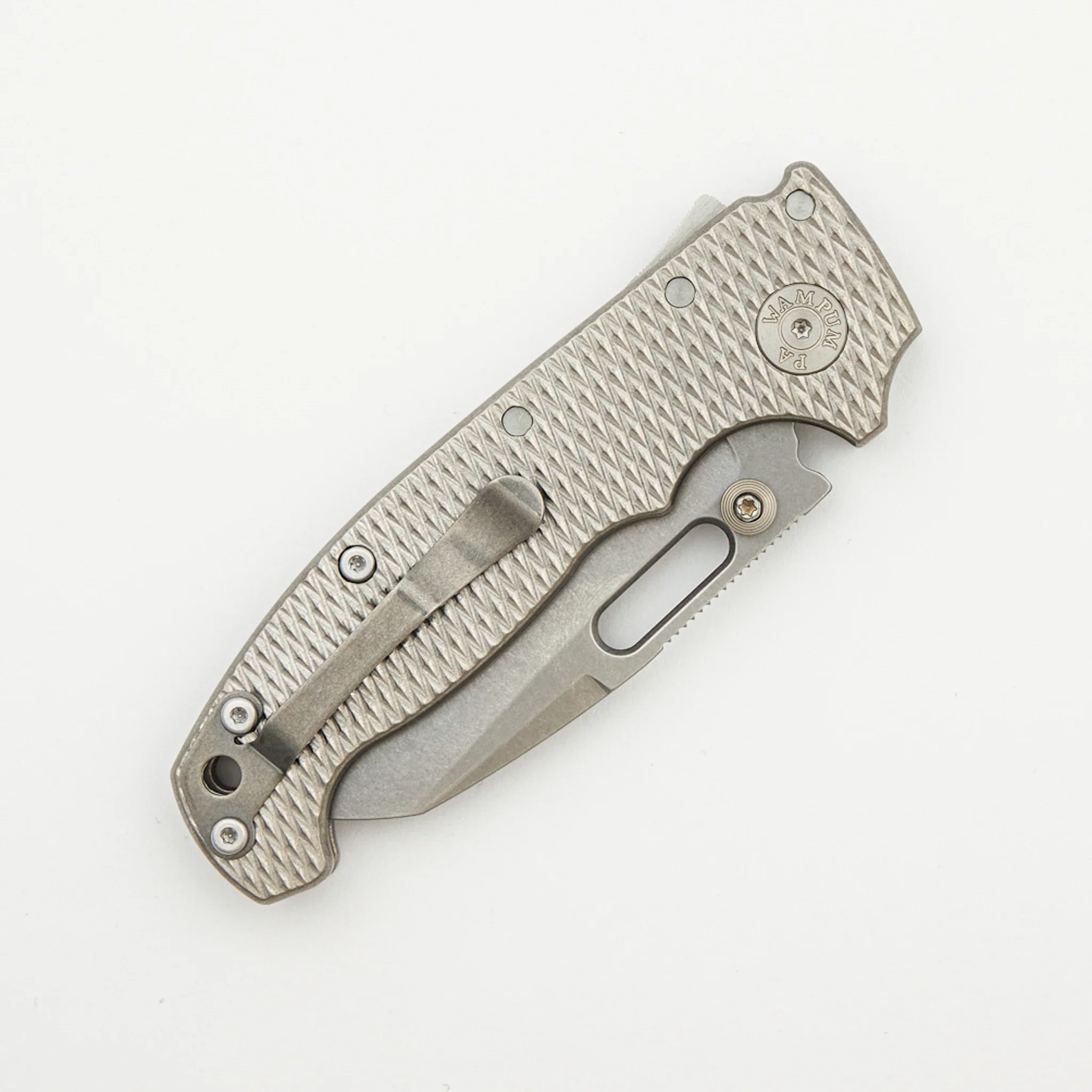 AD20S - Shark Foot CRU-WEAR Blade - Textured Titanium Handle - Image 4