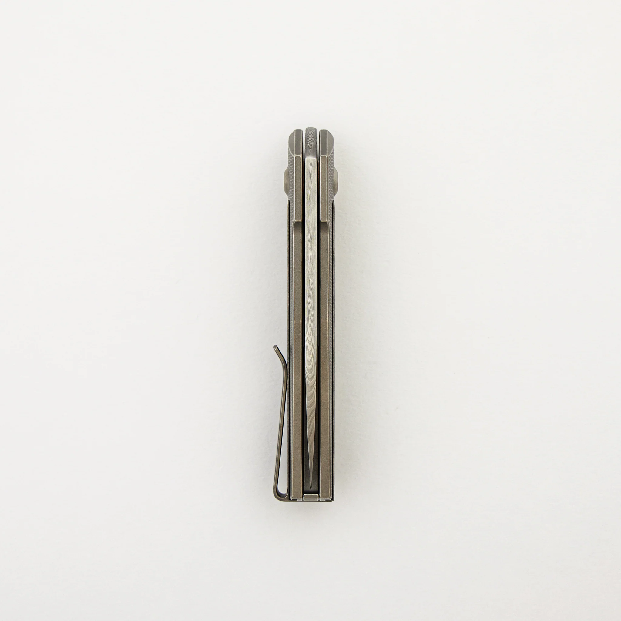ARN - Grey/Satin - Titanium Handle - Richlite B/B Inlays - Damasteel Blade - Image 5