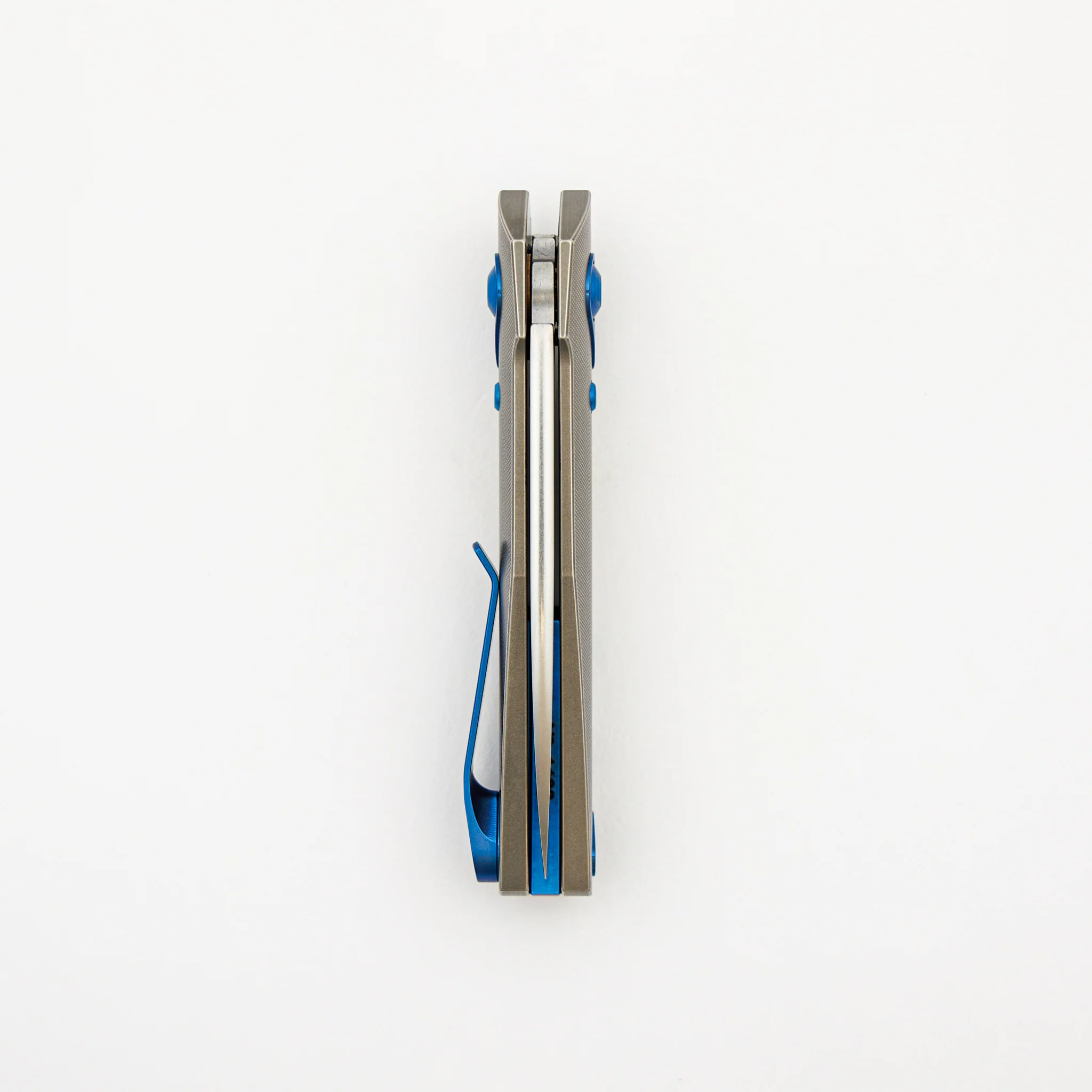 Aros - Grey/Blue Titanium Handle - RWL34 Blade - Image 5