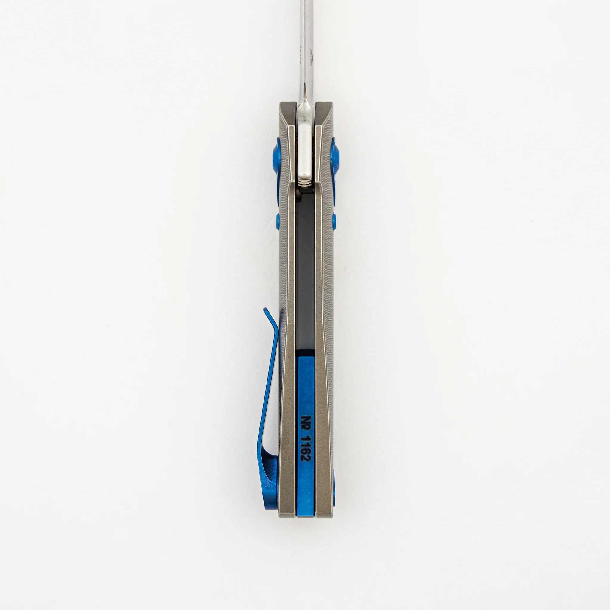 Aros - Grey/Blue Titanium Handle - RWL34 Blade - Image 6