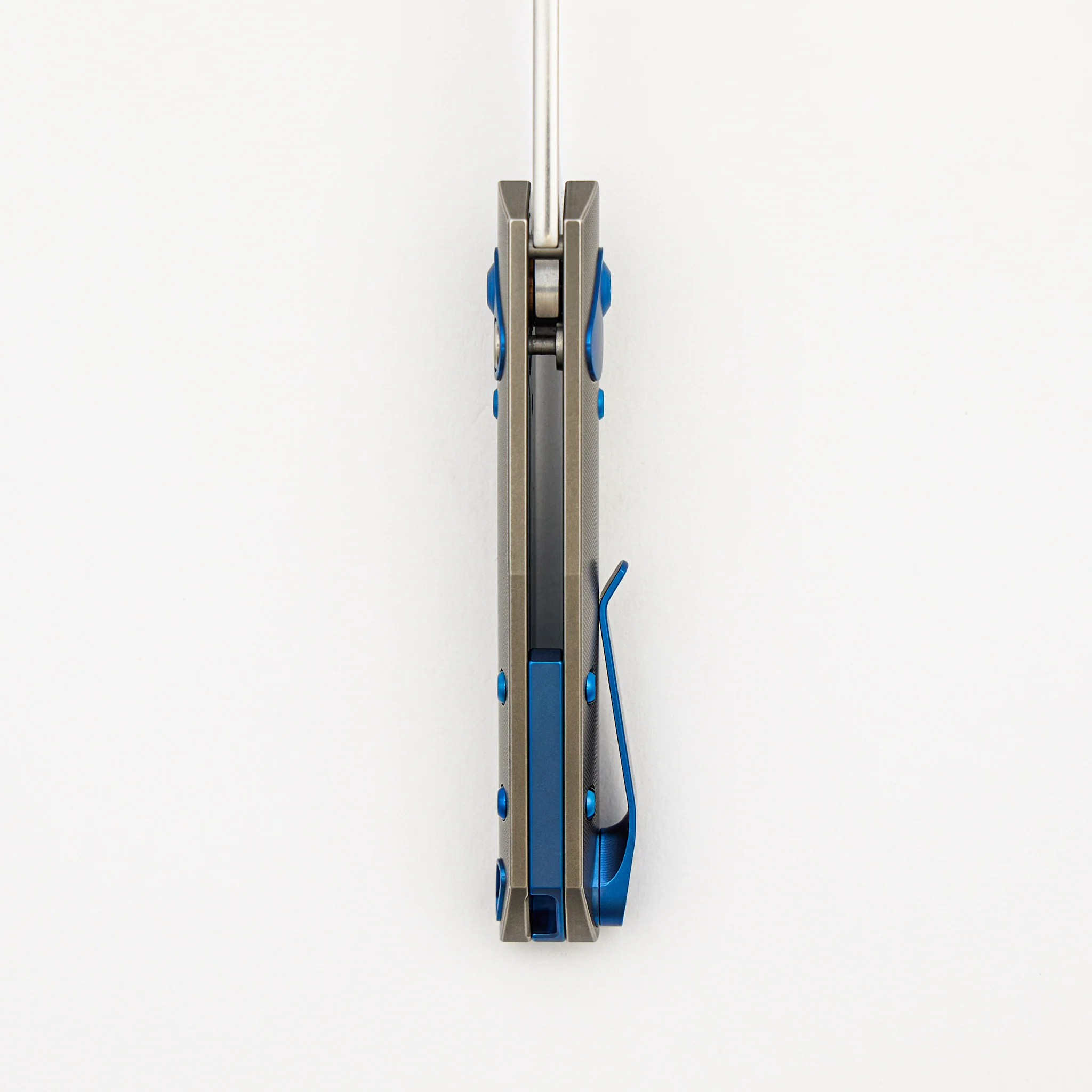 Aros - Grey/Blue Titanium Handle - RWL34 Blade - Image 7
