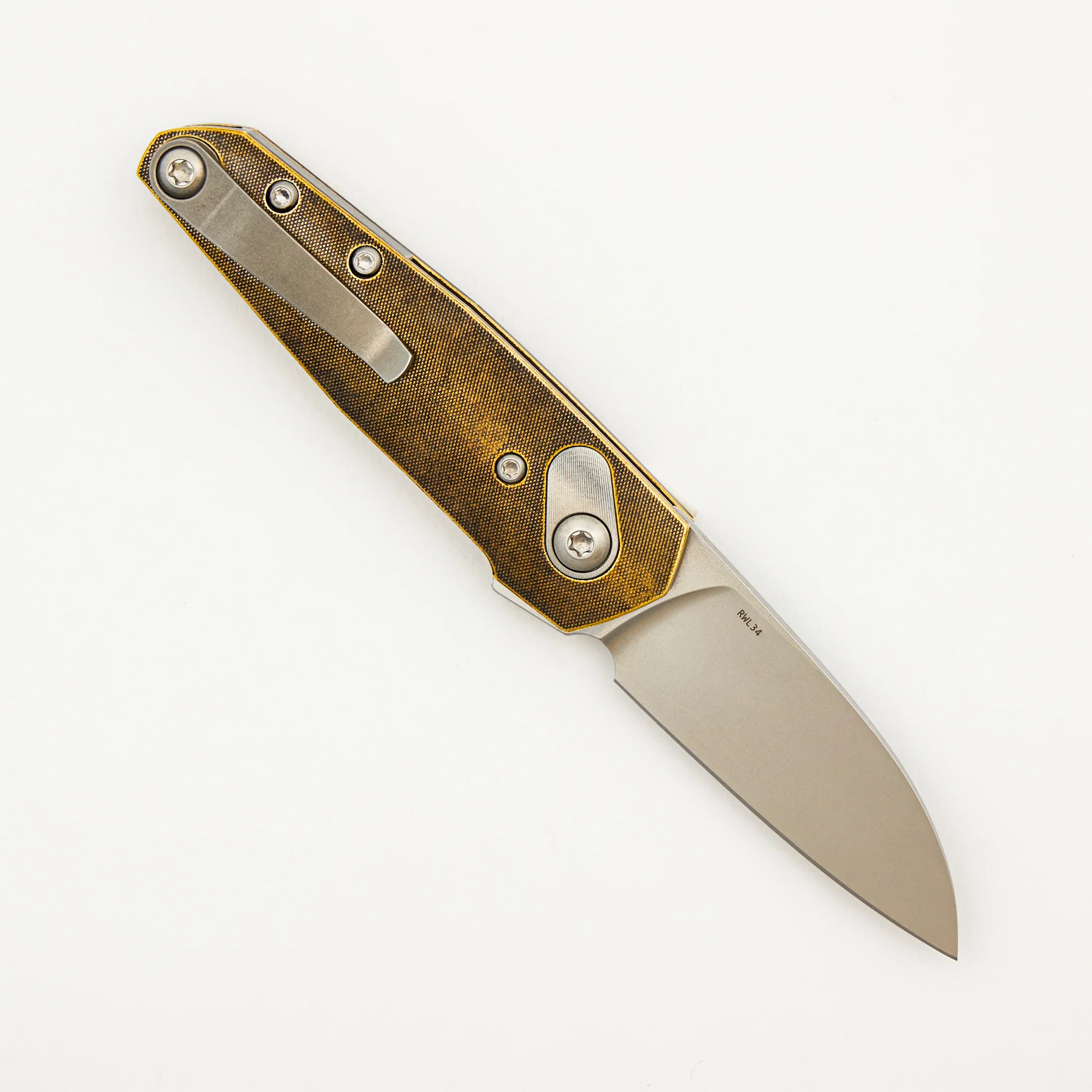 Aros - Satin - Brass Handle - RWL34 Blade - Image 2