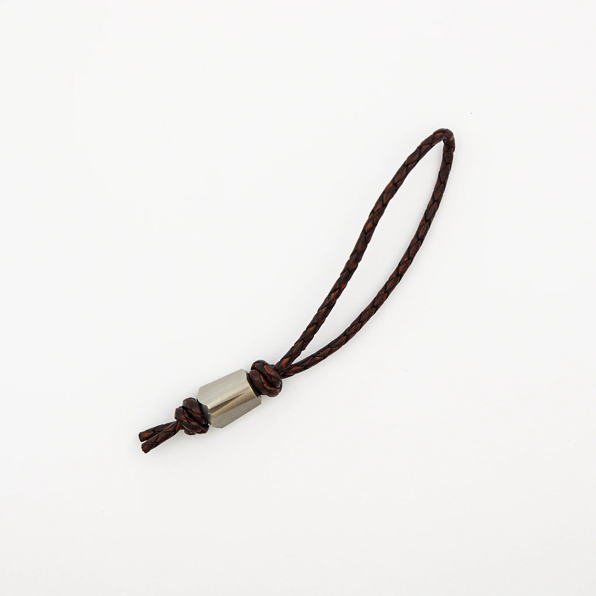 Bead – Titanium - Brown Leather