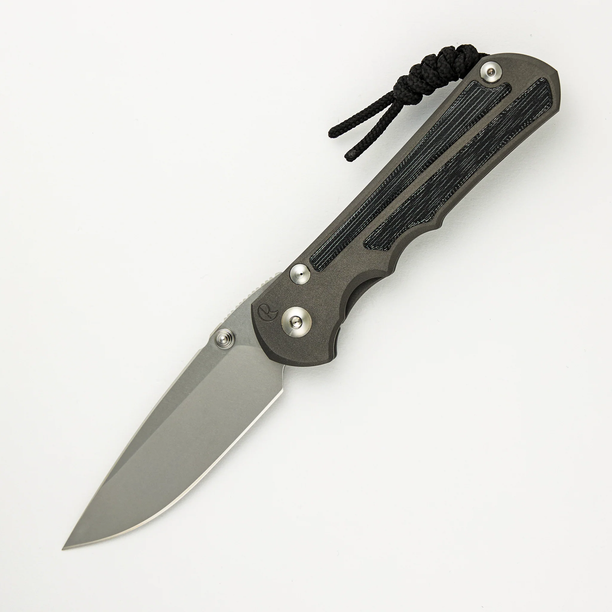 Large Inkosi - Drop Point CPM MagnaCut Blade - Black Canvas Micarta Inlays
