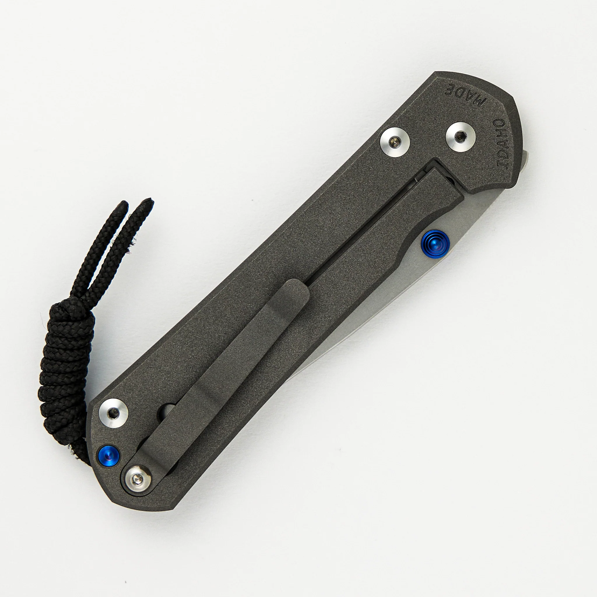 Large Sebenza 31 - Drop Point CPM MagnaCut Blade - Blue Double Thumb Lugs - Image 4