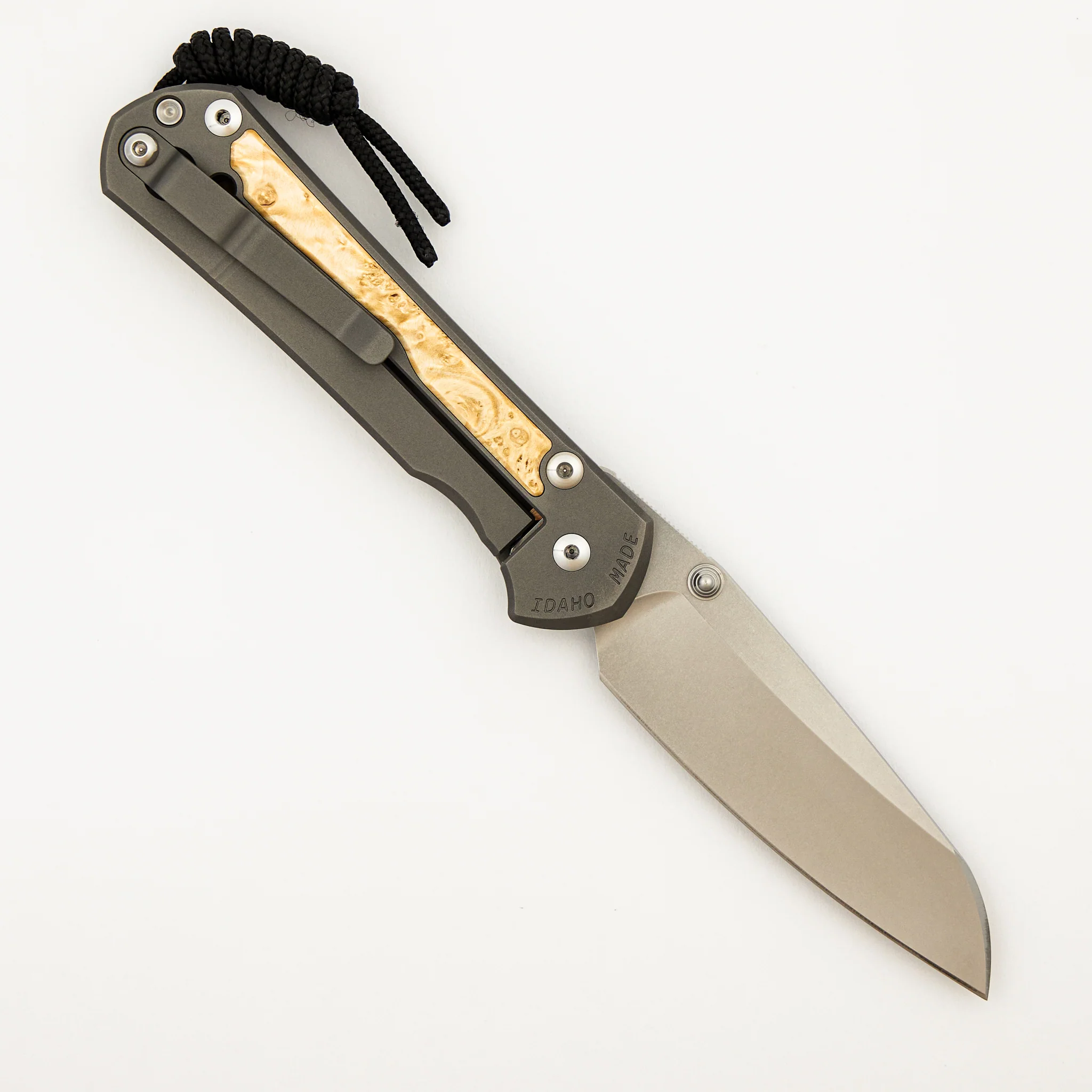 Large Sebenza 31 Box Elder Inlay - Insingo CPM MagnaCut Blade - Silver Double Thumb Lugs - Image 37