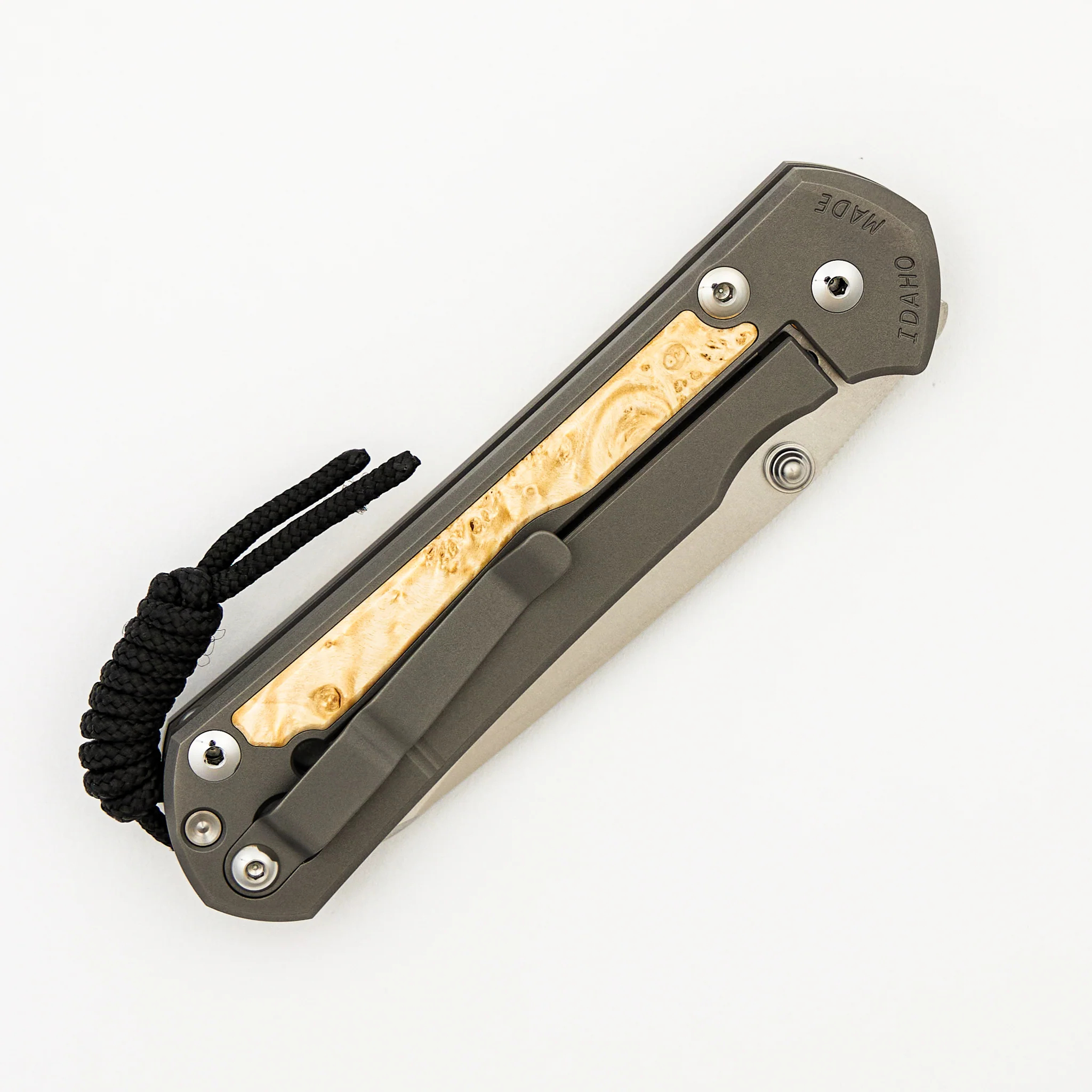 Large Sebenza 31 Box Elder Inlay - Insingo CPM MagnaCut Blade - Silver Double Thumb Lugs - Image 39