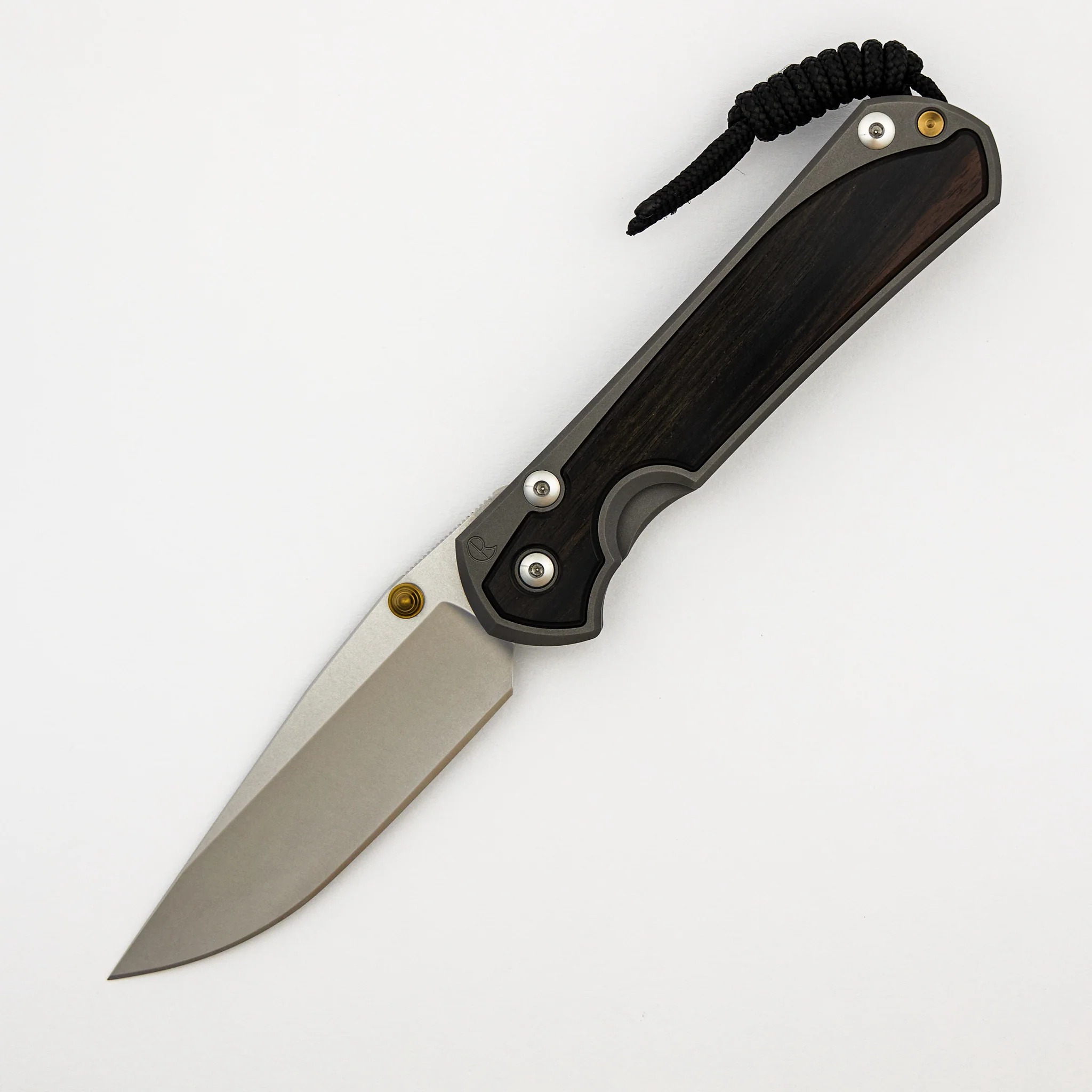 Large Sebenza 31 Macassar Inlay - CPM MagnaCut Blade - Gold Double Thumb Lugs - Image 8