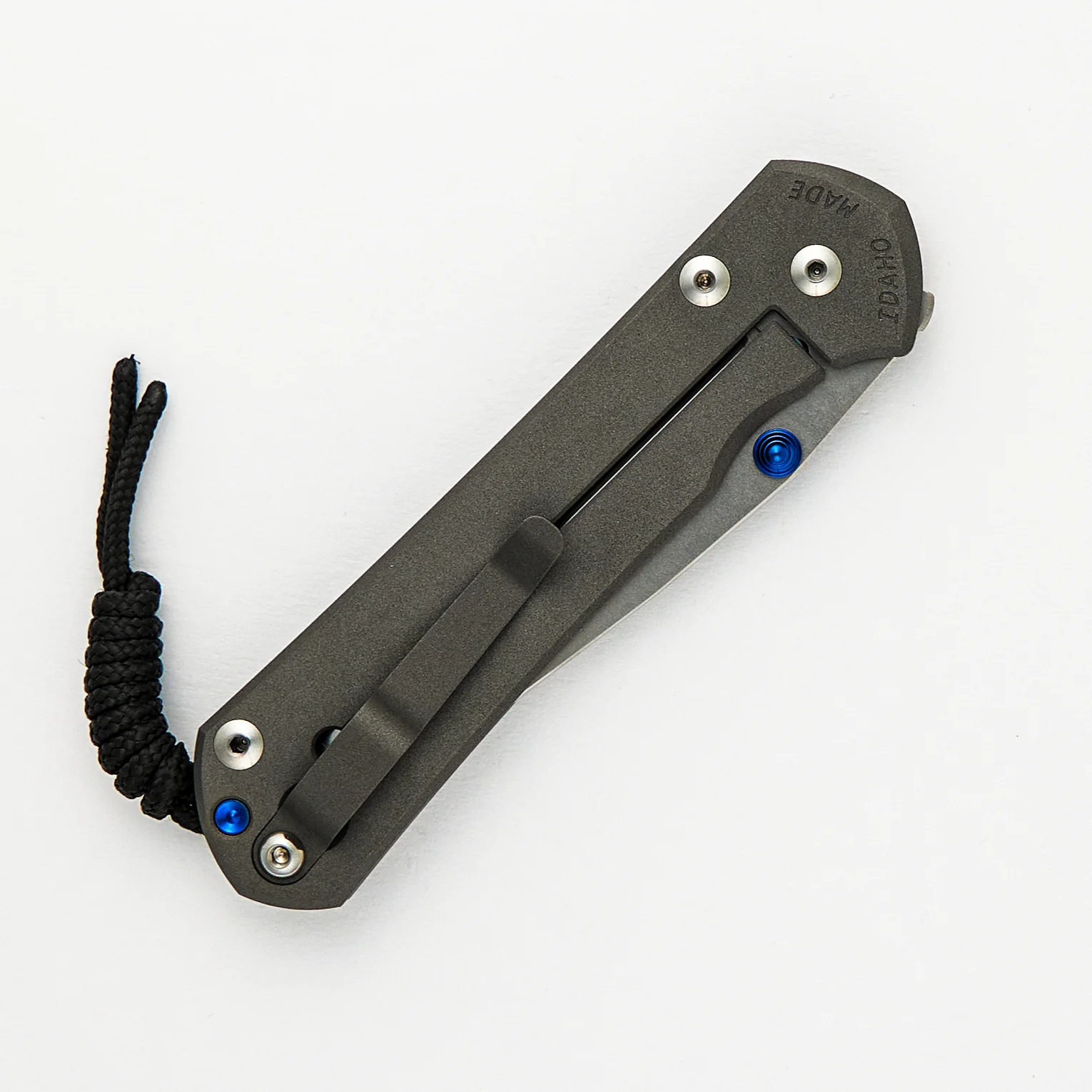 Large Sebenza 31 - Drop Point Polished CPM MagnaCut Blade - Blue Double Thumb Lugs - Image 4