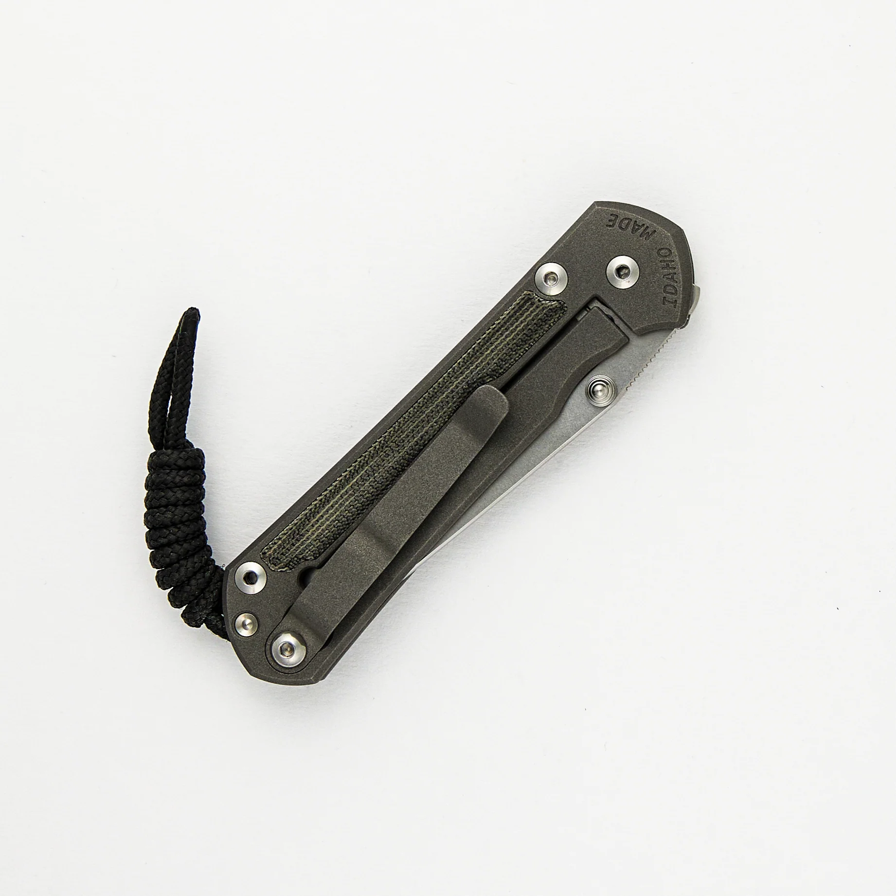 Small Sebenza 31 - Black Canvas Micarta Inlay - Tanto CPM MagnaCut Blade - Silver Double Thumb Lugs - Image 4