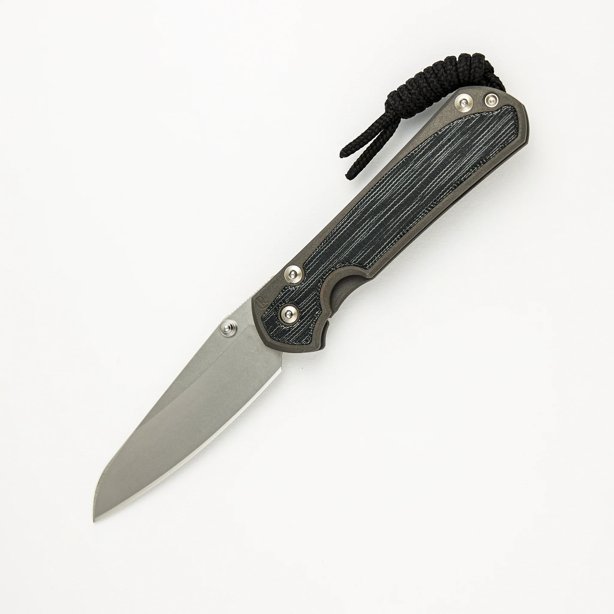 Small Sebenza 31 - Black Canvas Micarta Inlays - Insingo CPM MagnaCut Blade - Silver Double Thumb Lugs