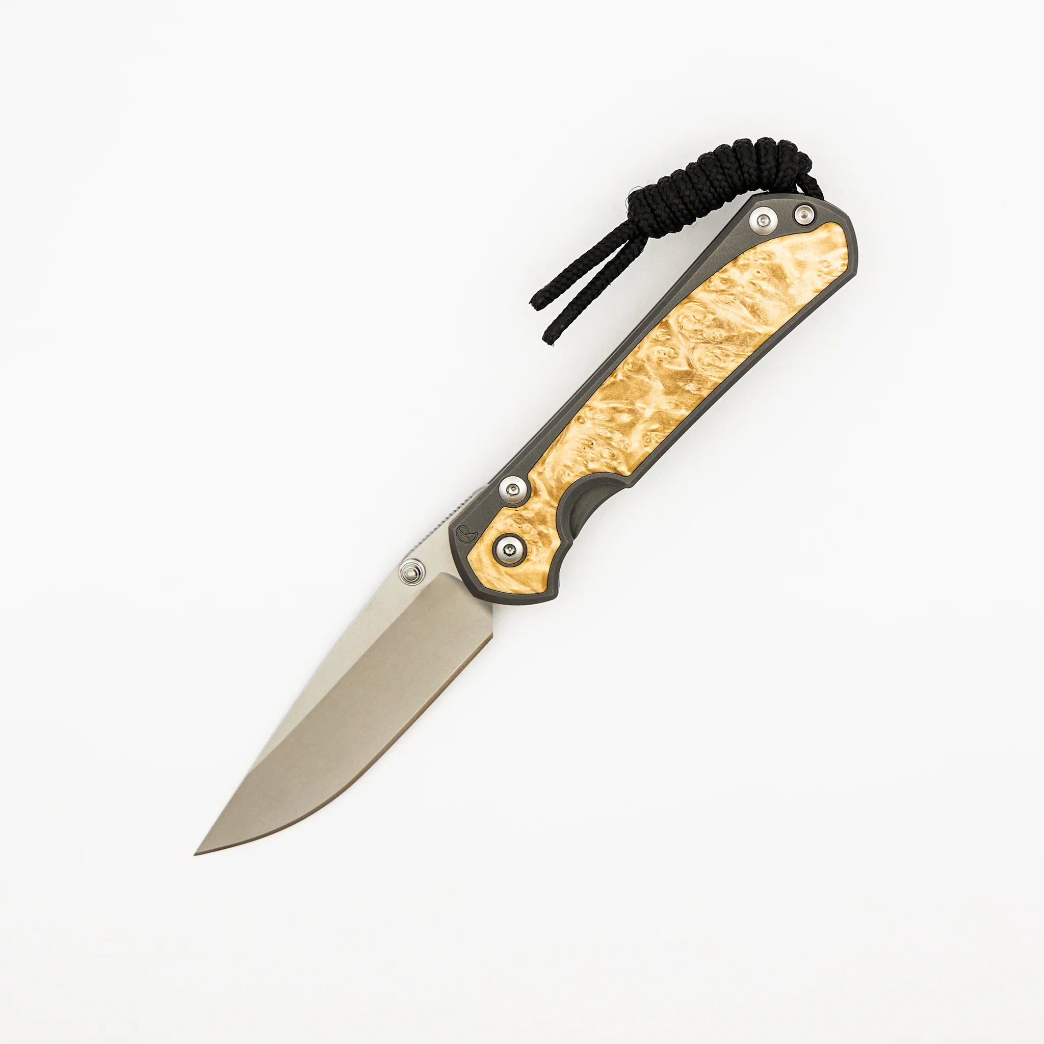 Small Sebenza 31 Box Elder Inlay - CPM MagnaCut Blade - Silver Double Thumb Lugs - Image 8
