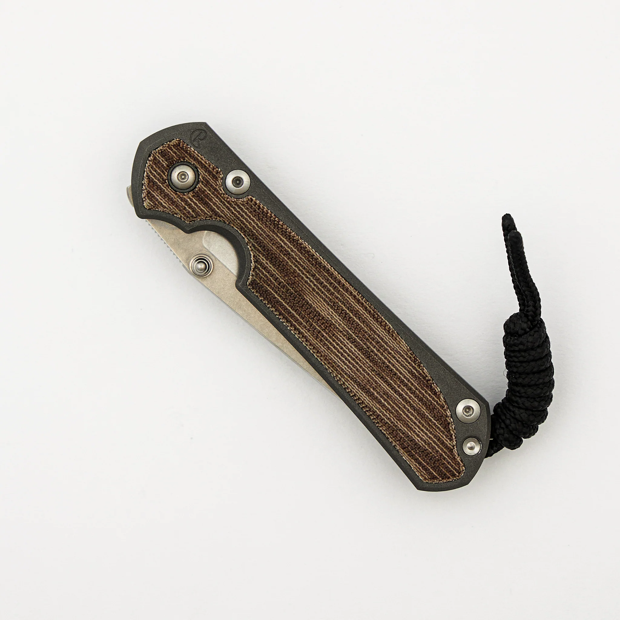 Small Sebenza 31 - Natural Canvas Micarta Inlay - Tanto CPM MagnaCut Blade - Silver Double Thumb Lugs - Image 3
