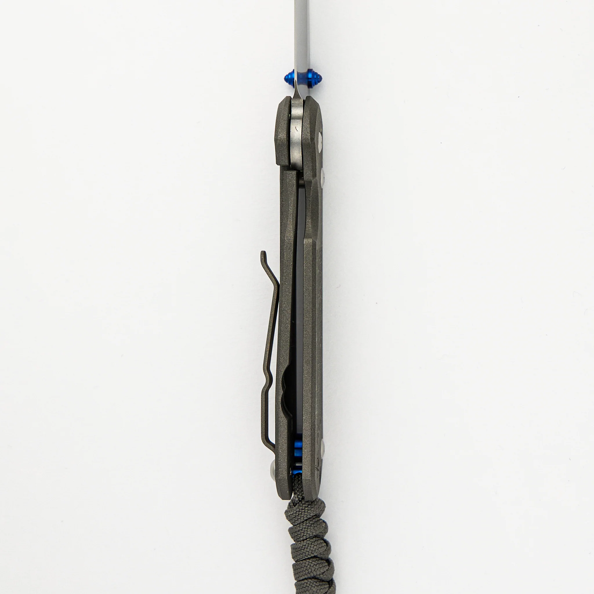 Small Sebenza 31 Prometheus Design Werx Drop Point CPM MagnaCut "Line" Charcoal Lanyard - Image 6