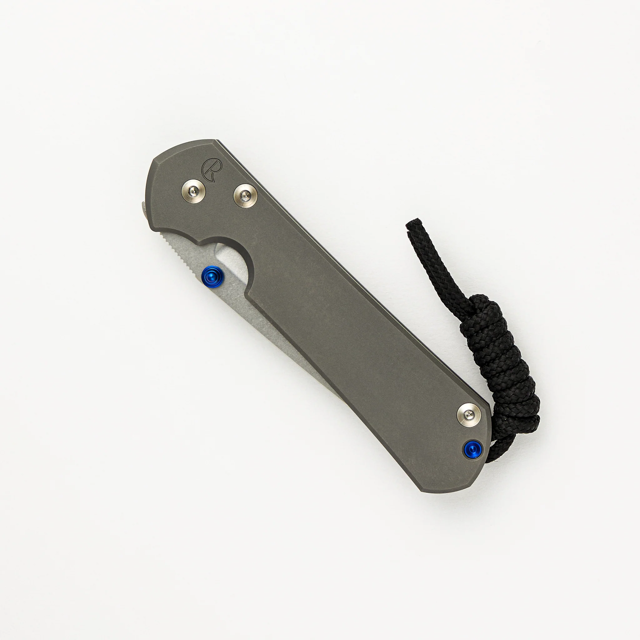 Small Sebenza 31 - Tanto CPM MagnaCut Blade - Glass Blasted - Blue Double Lugs - Image 3