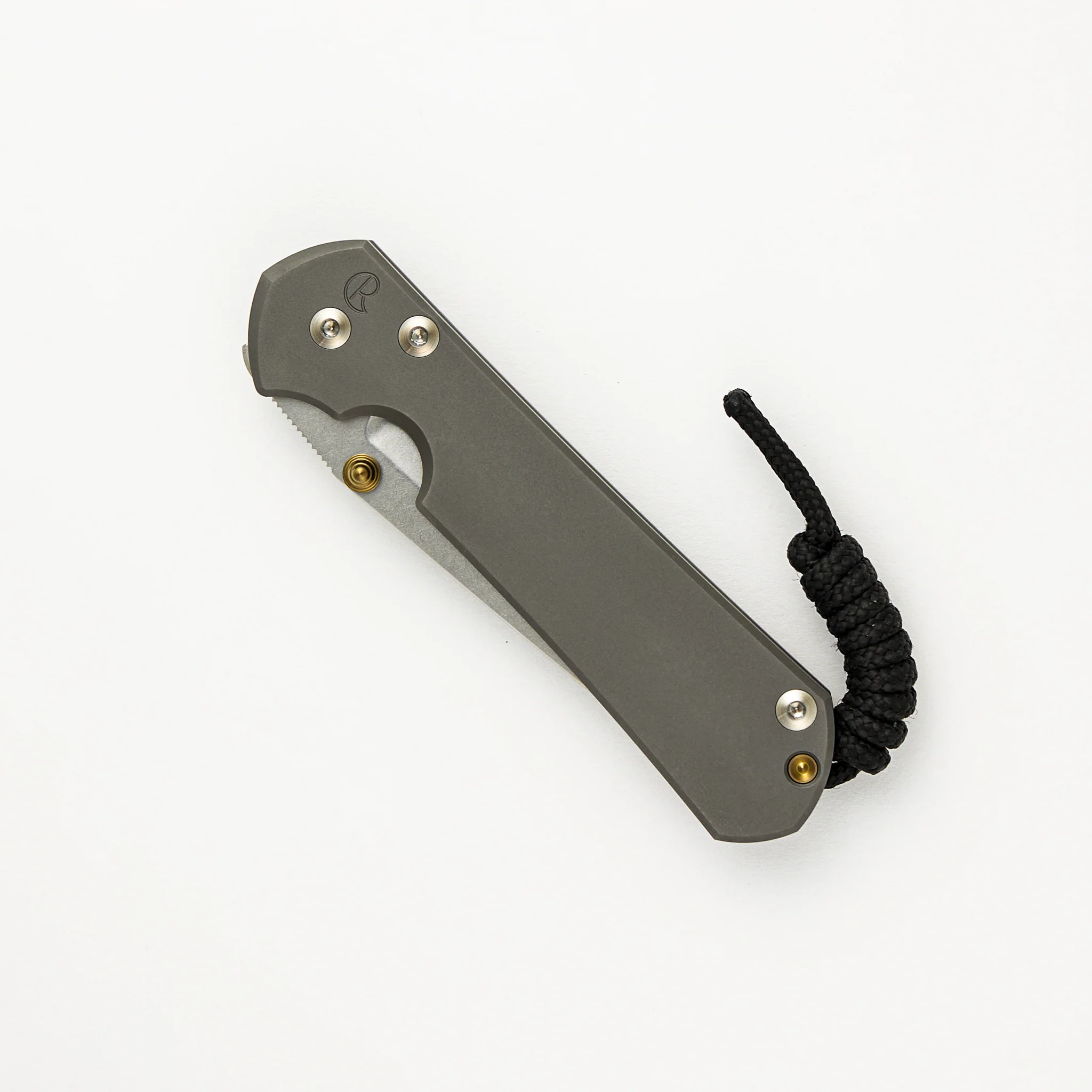 Small Sebenza 31 - Tanto CPM MagnaCut Blade - Glass Blasted - Gold Double Lugs - Image 3
