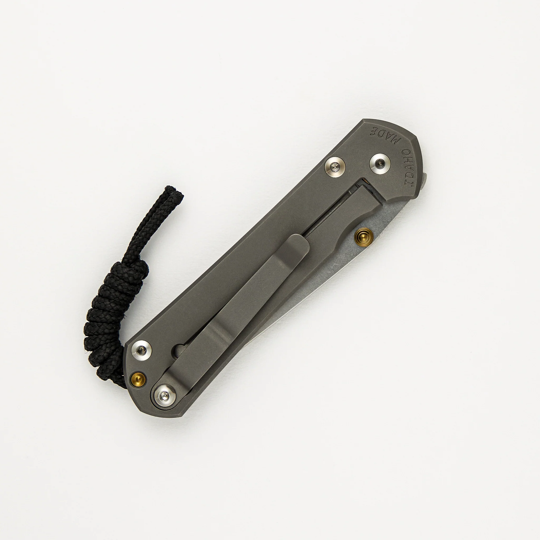 Small Sebenza 31 - Tanto CPM MagnaCut Blade - Glass Blasted - Gold Double Lugs - Image 4