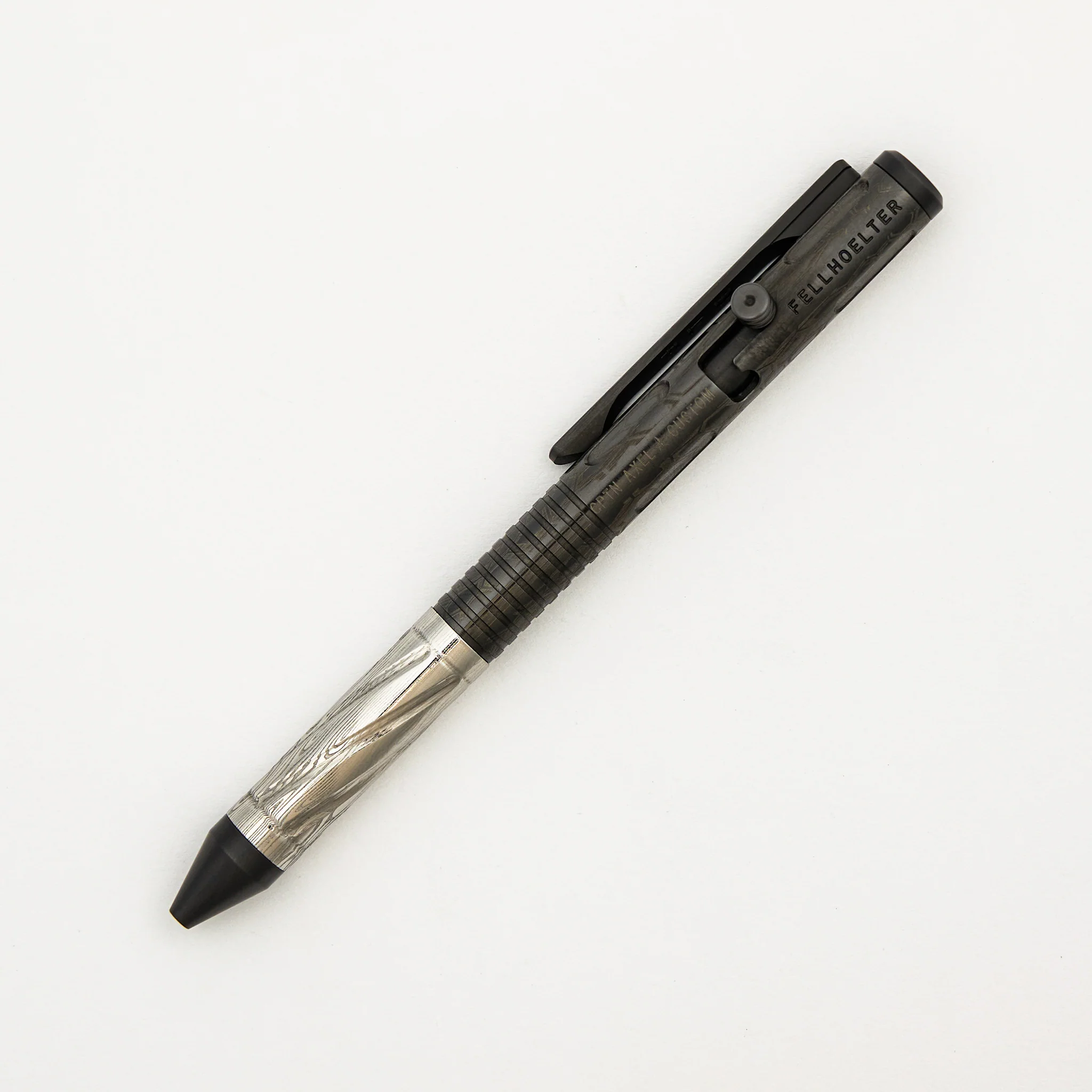 Cptn Axel Frankenbolt Pen - Kryptex Zirconium/Damasteel