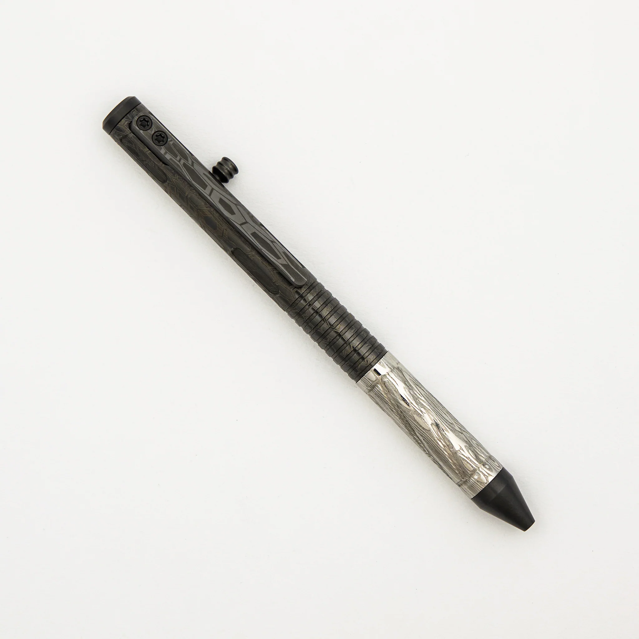 Cptn Axel Frankenbolt Pen - Kryptex Zirconium/Damasteel - Image 2
