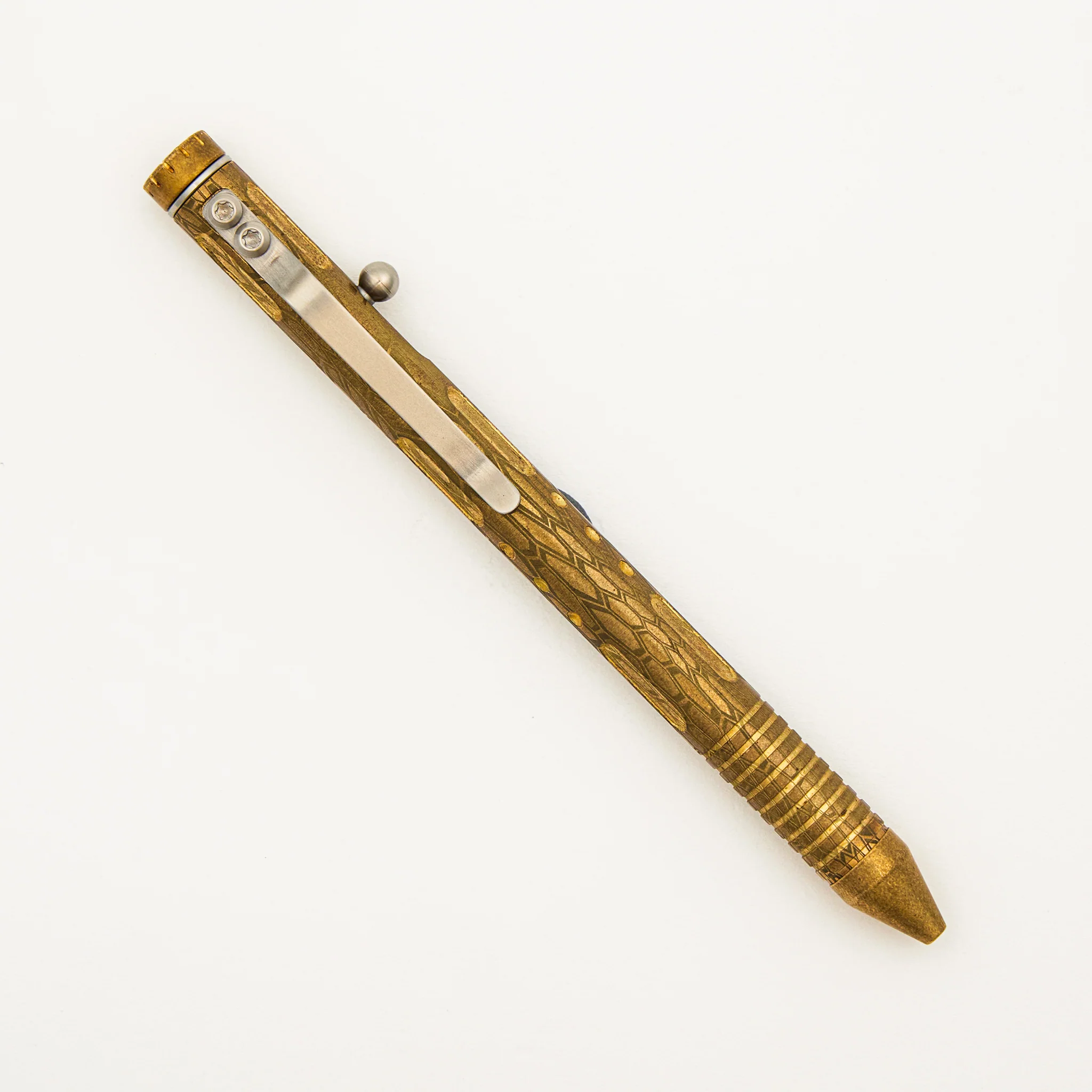 Cptn Axel Full Size TiBolt Pen - Brass Kryptex - Image 2