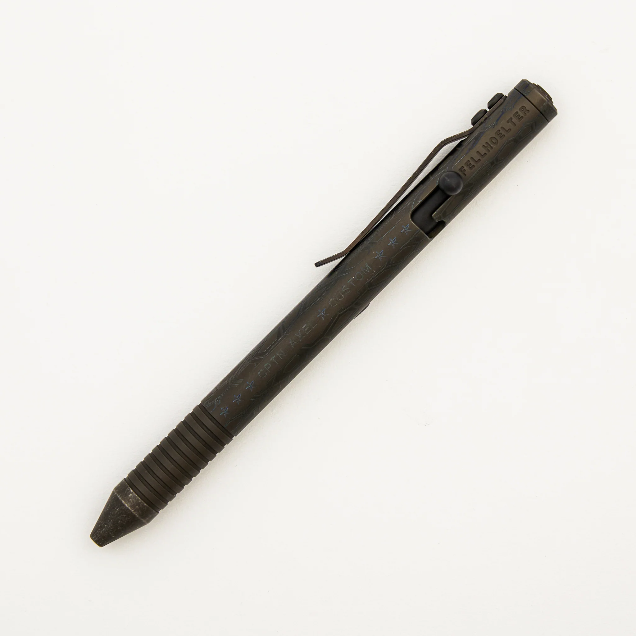 Cptn Axel Full Size TiBolt Pen - Titanium Ghost Kryptex - Cptn's Cap Zirc