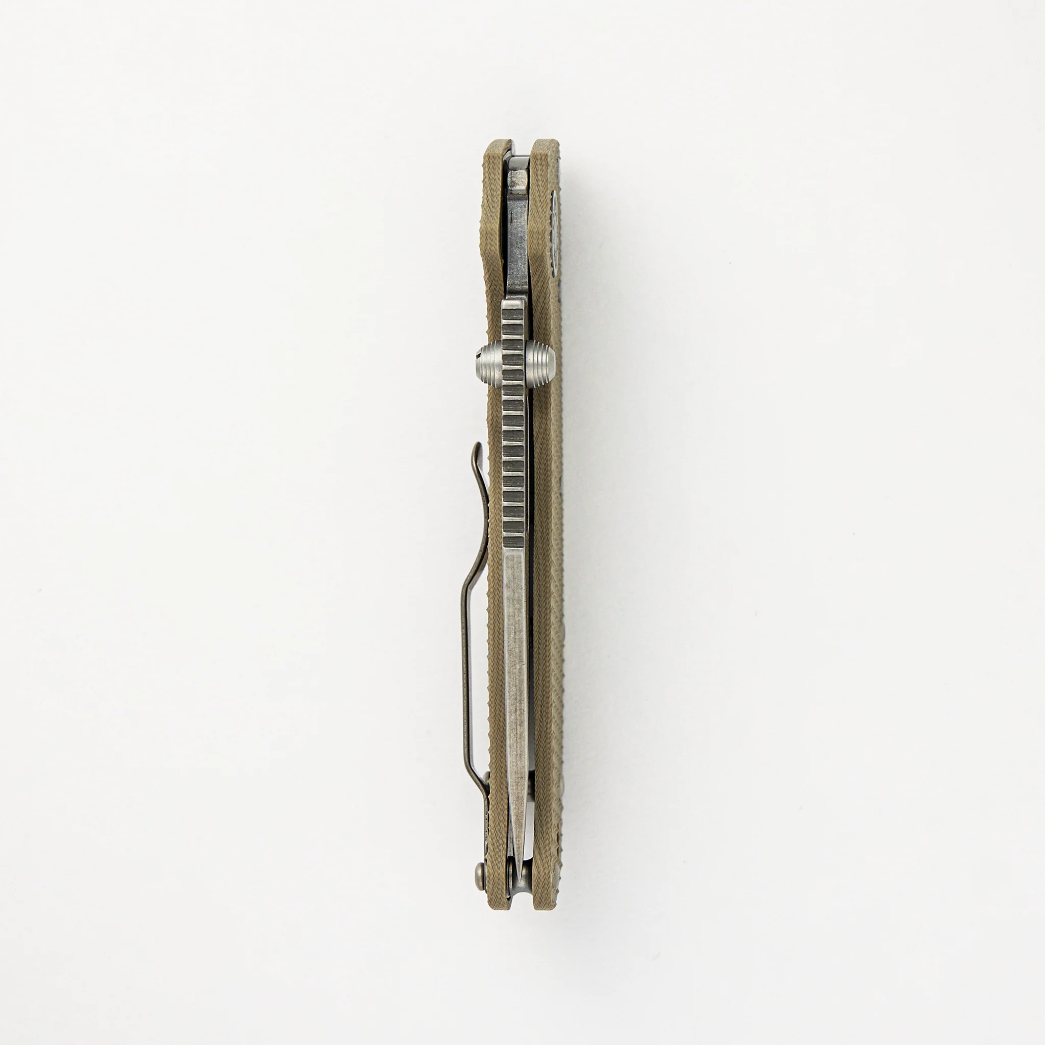 AD20.5 3V Coyote Tan G10 Handle Clip Point Stonewash Blade - Image 5