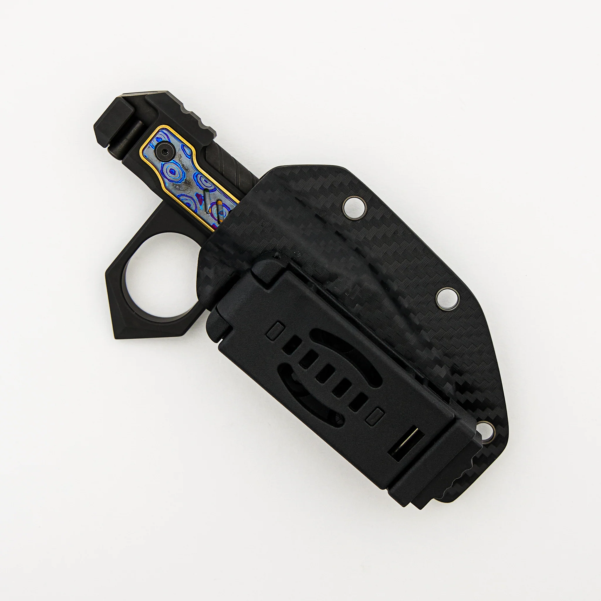 E-002-02 - Black/Bronze Anodized Titanium/Black Timascus Handle - Image 4