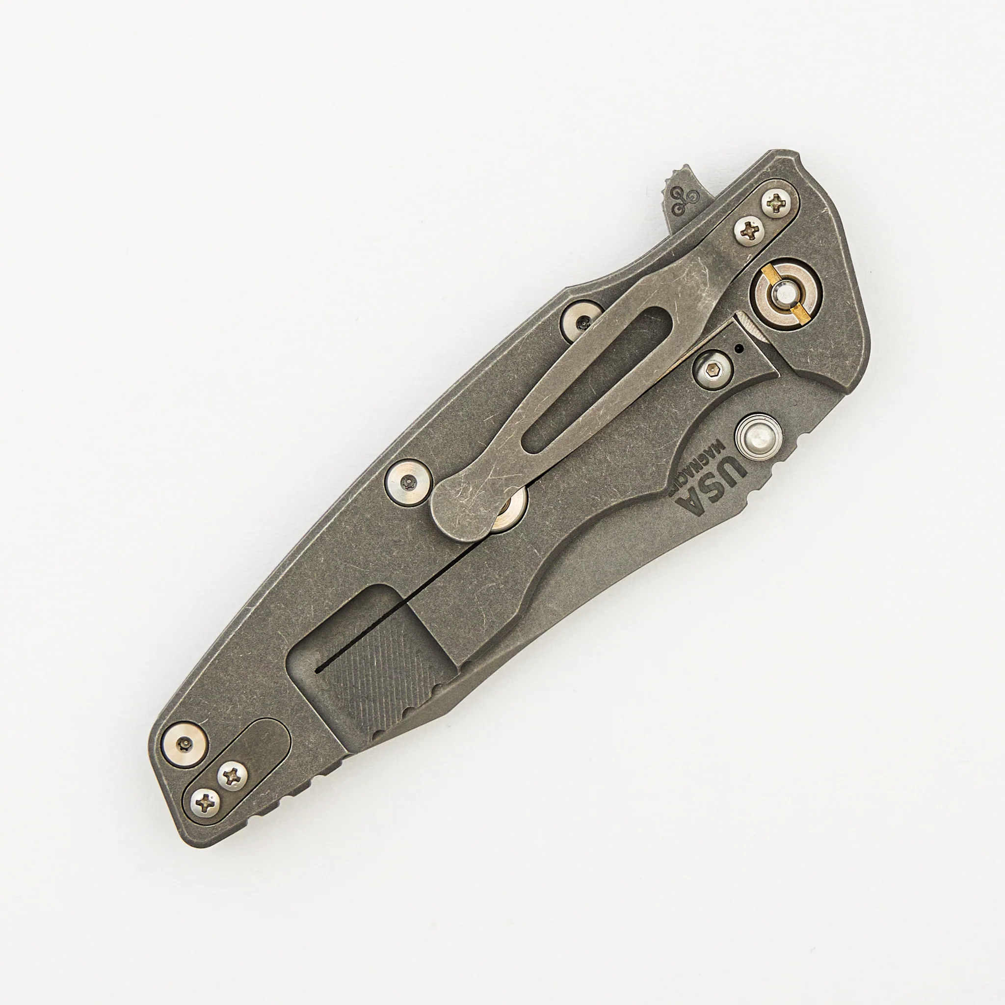 Eklipse 3.5" - MagnaCut Skinny Slicer - Hollow Grind - Tri-Way - Working Finish - Black G10 - Image 4