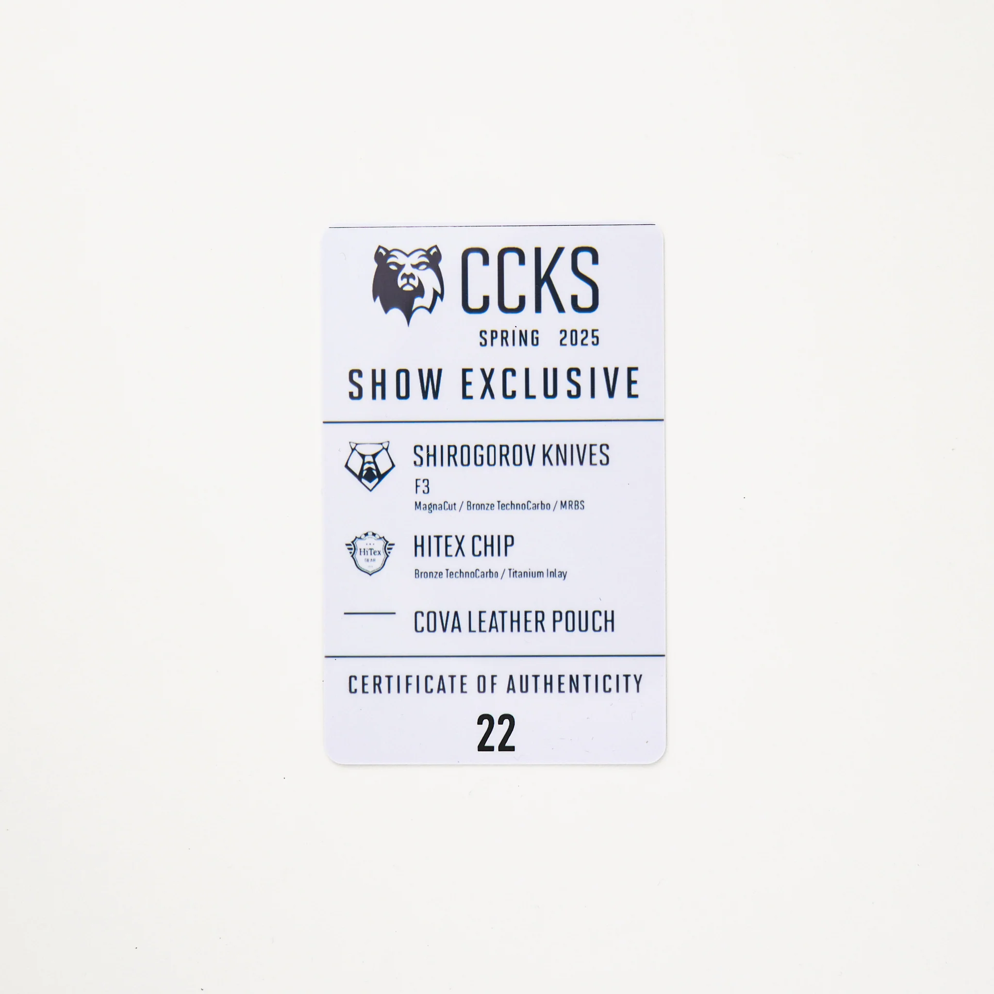 F3 - CCKS Spring 2025 Show Exclusive Set - HiTex Gear Poker Chip - Cova Leather Pouch - Image 14