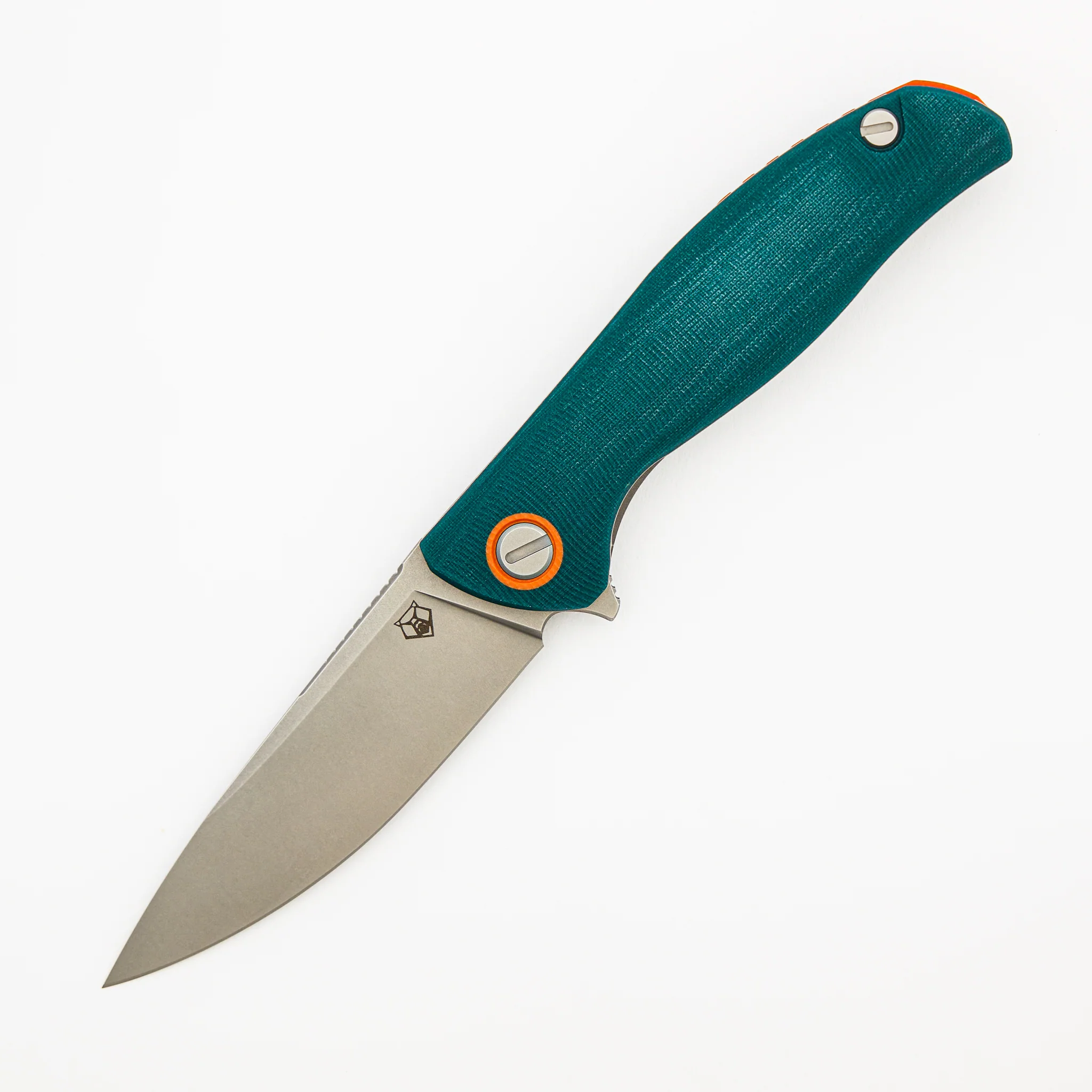 F3 - Elmax Blade - Emerald Micarta Handle - Orange G10 Accents - MRBS