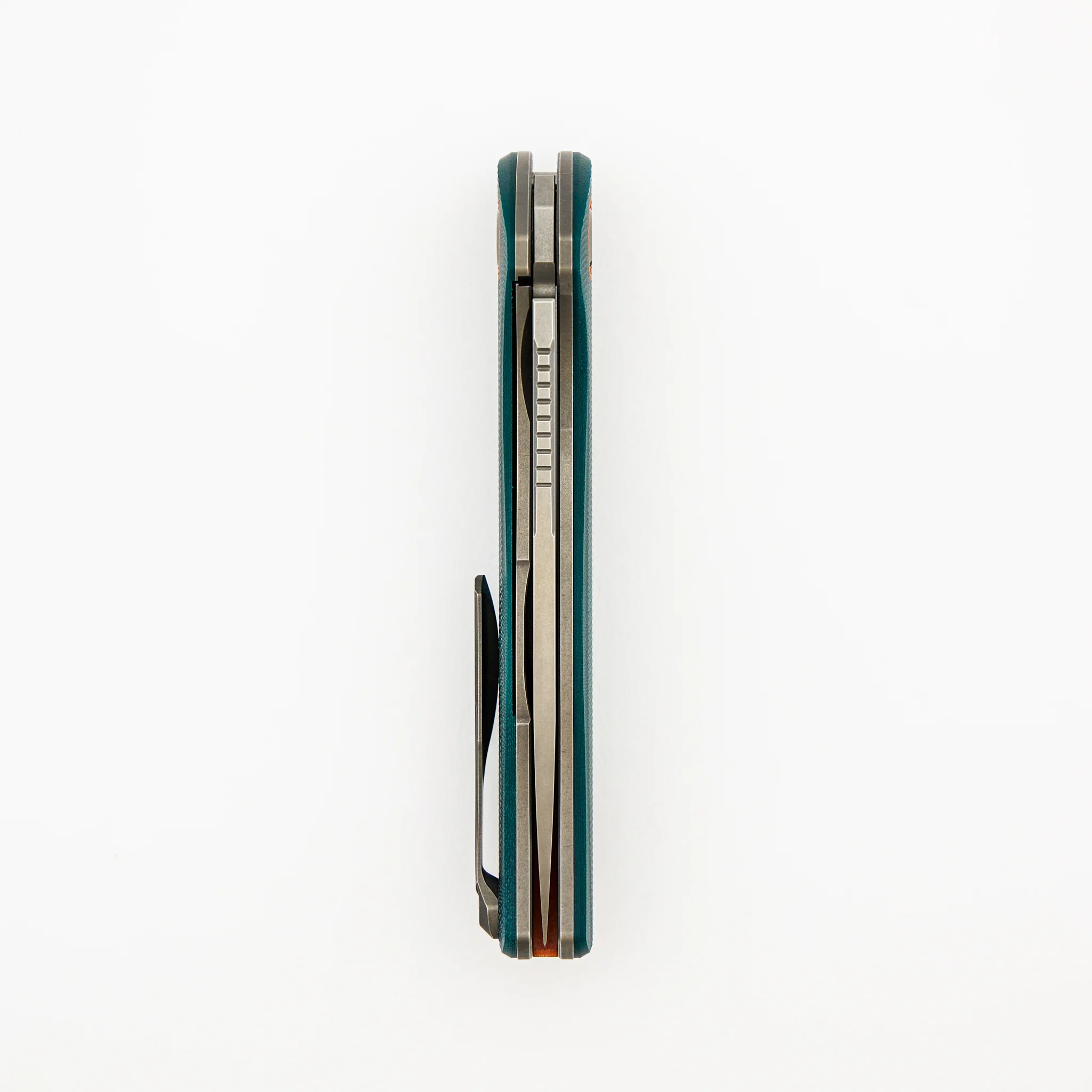 F3 - Elmax Blade - Emerald Micarta Handle - Orange G10 Accents - MRBS - Image 5