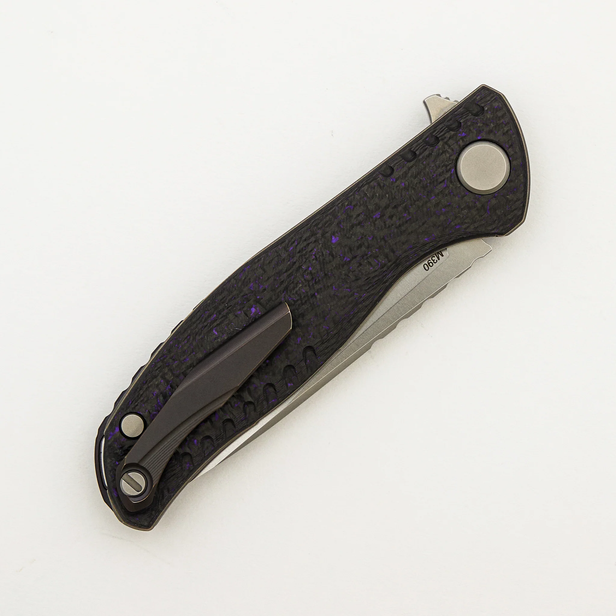 F3 NS - M390 Blade - Purple Carbon Fiber Handle - MRBS - Image 4