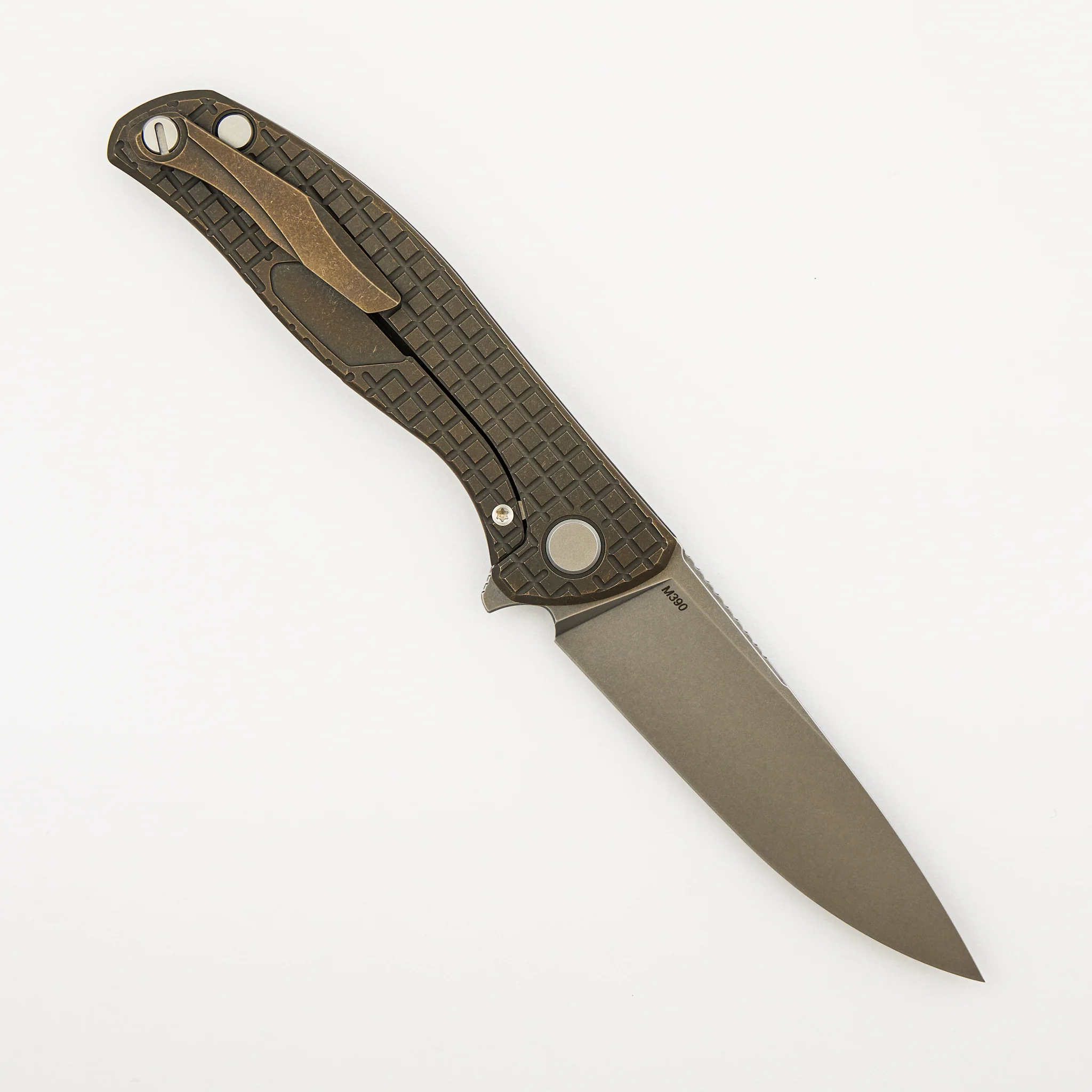 F95 Frag Pattern - Bronze Titanium Handle - M390 Blade - MRBS - Image 2