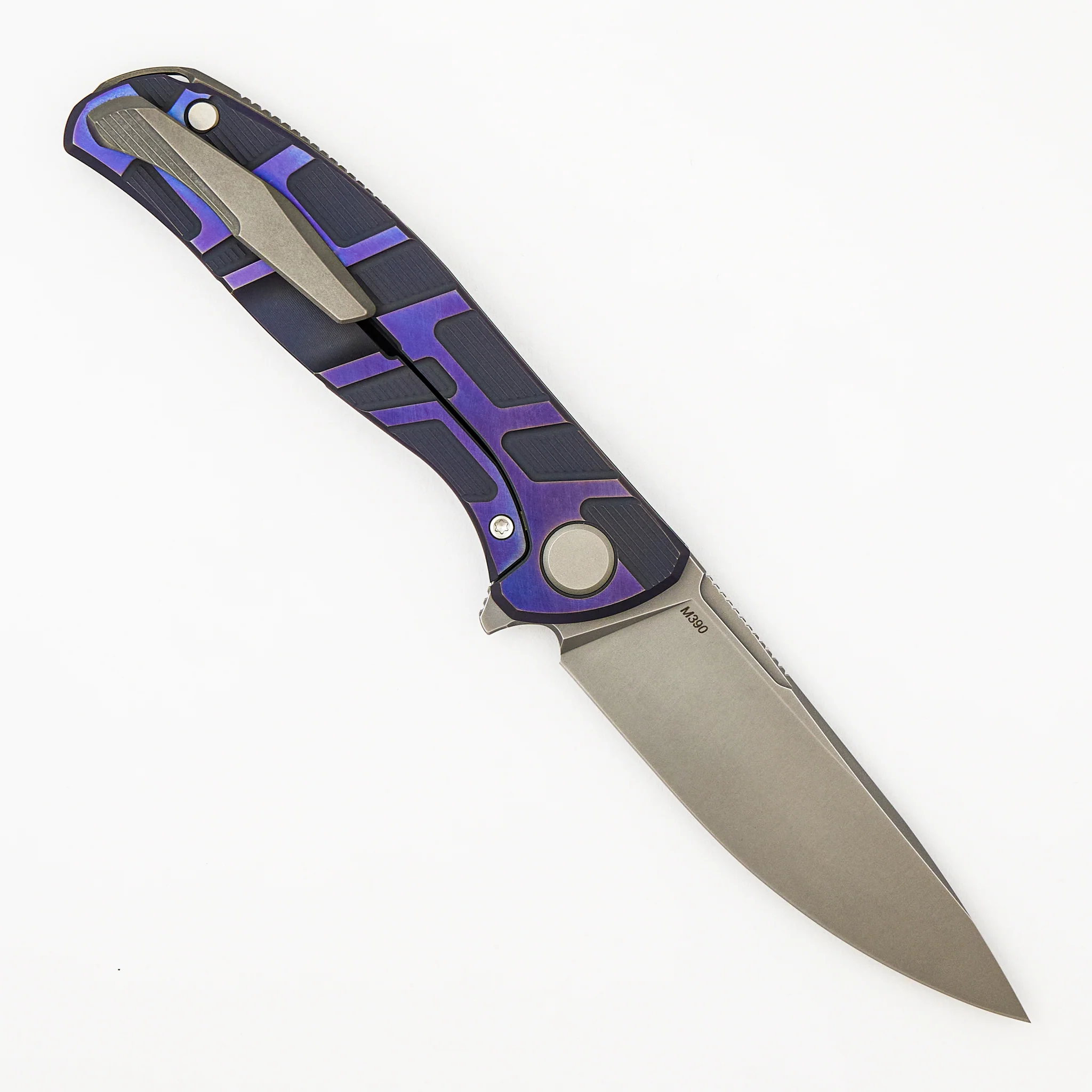 F95 T Pattern Gen. 4 - Purple Titanium Handle - M390 Blade - MRBS - Image 2