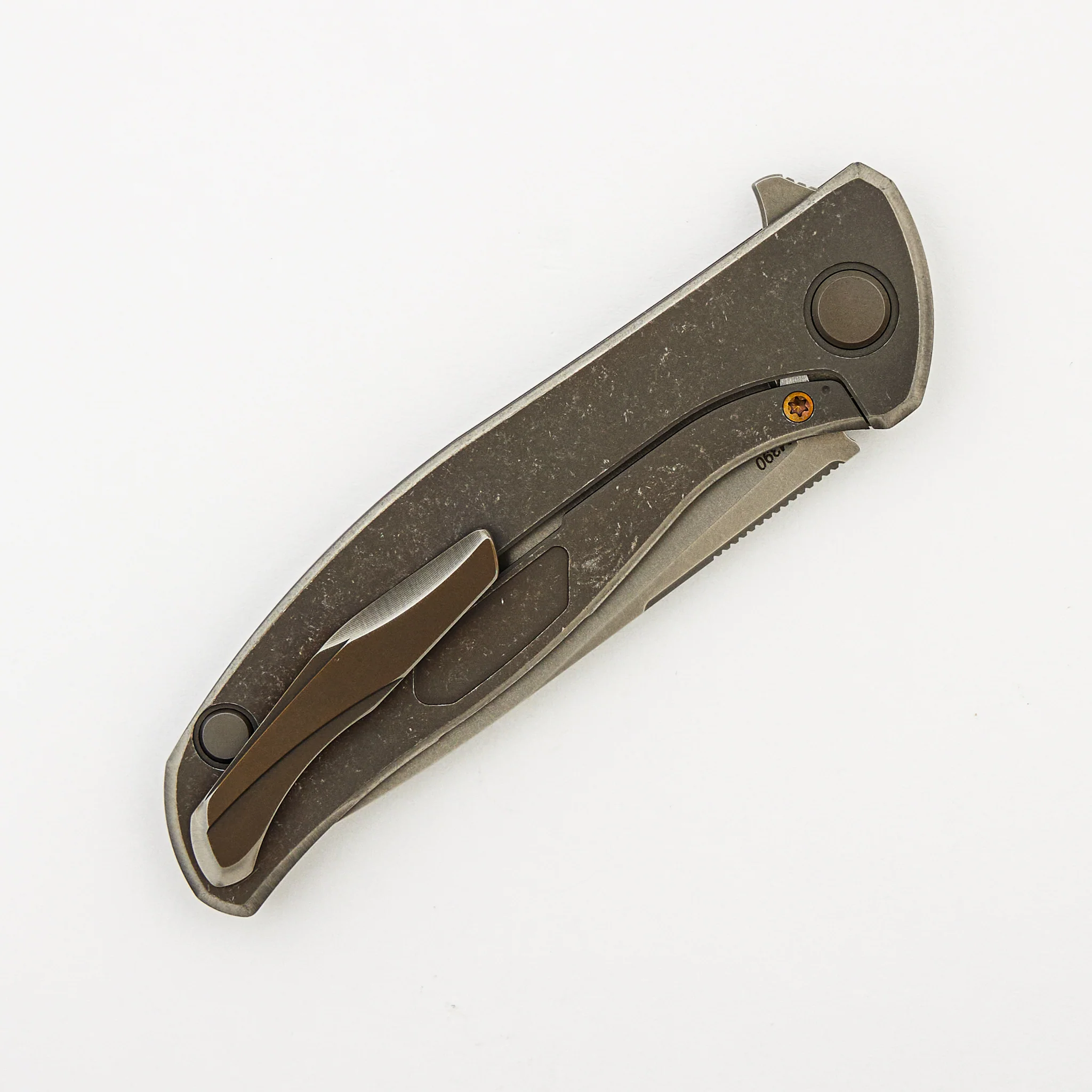 F95 "The JB Stout Finish" - M390 Blade - Titanium Handle - MRBS - Image 4