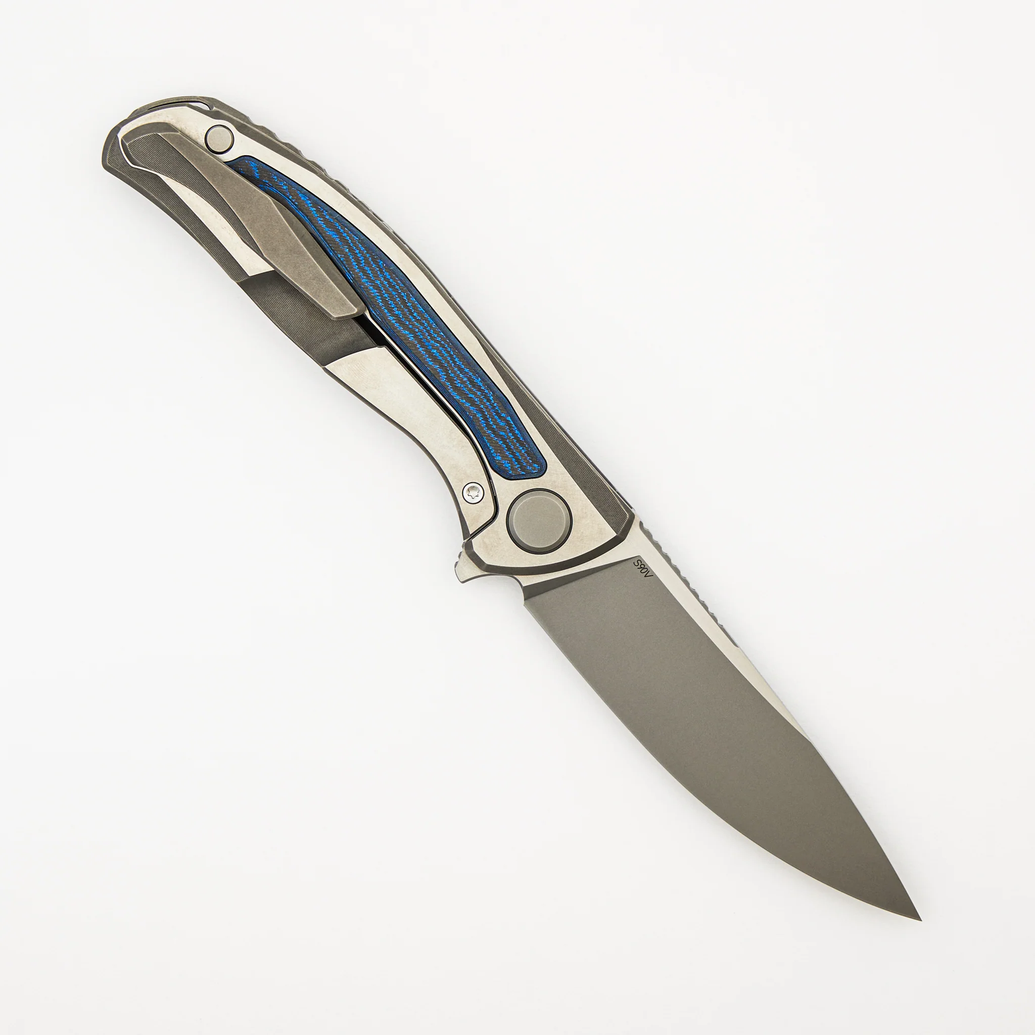 F95NL - Blue CarboTi Inlay - S90V Blade - MRBS - Image 2