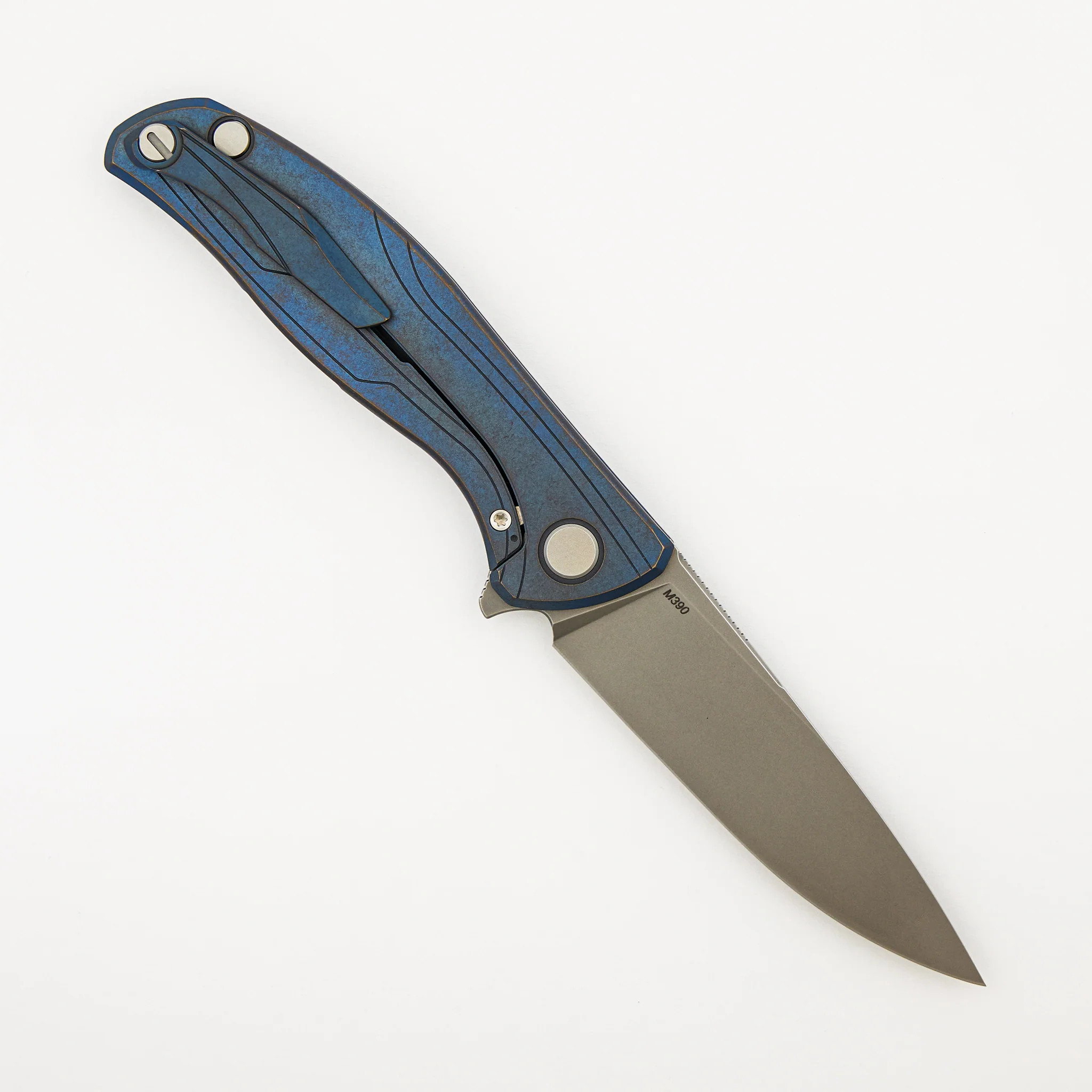 F95R - Blue Anodized Titanium Handle - M390 Blade - MRBS - Image 2