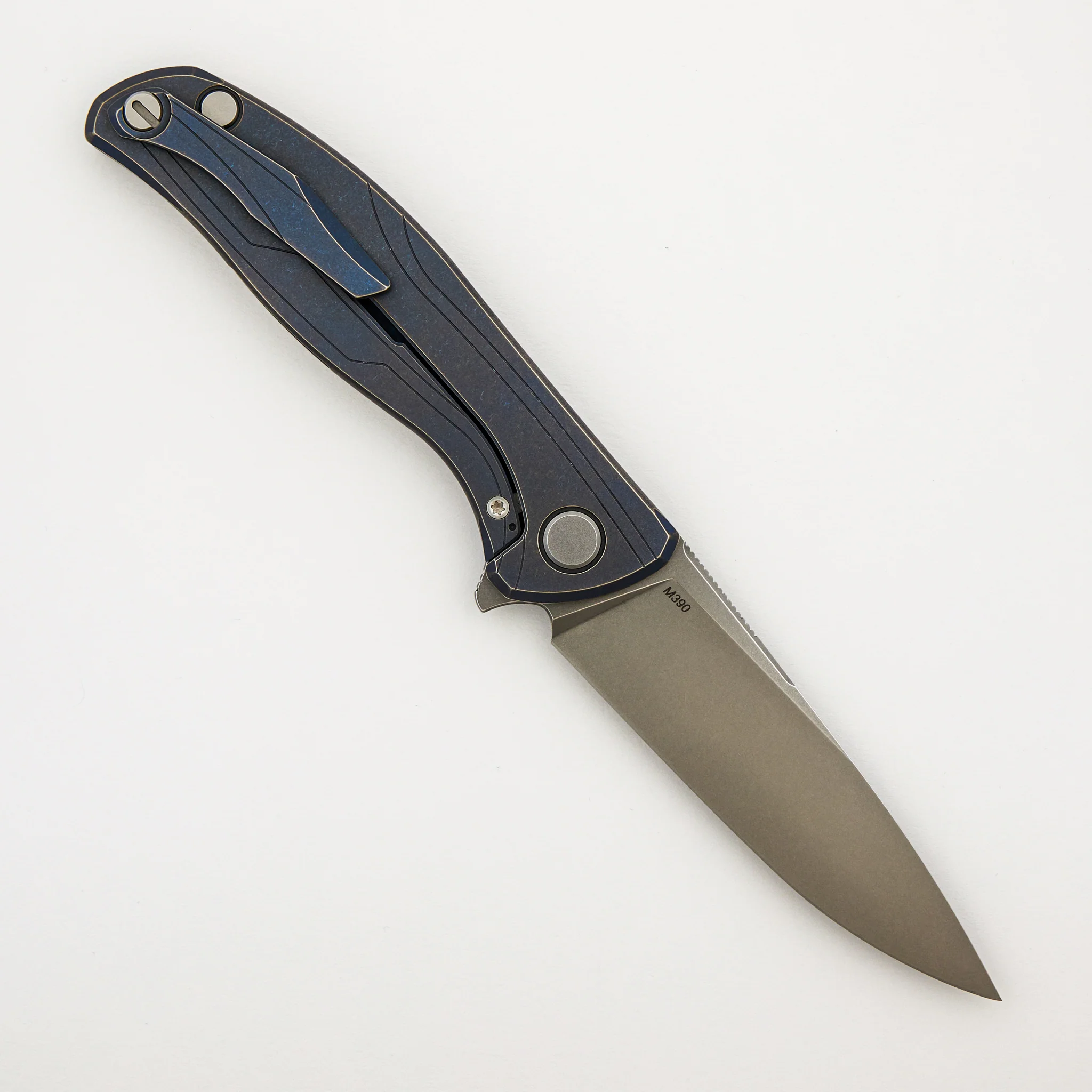 F95R - Blue Anodized Titanium Handle - M390 Blade - MRBS - Image 2