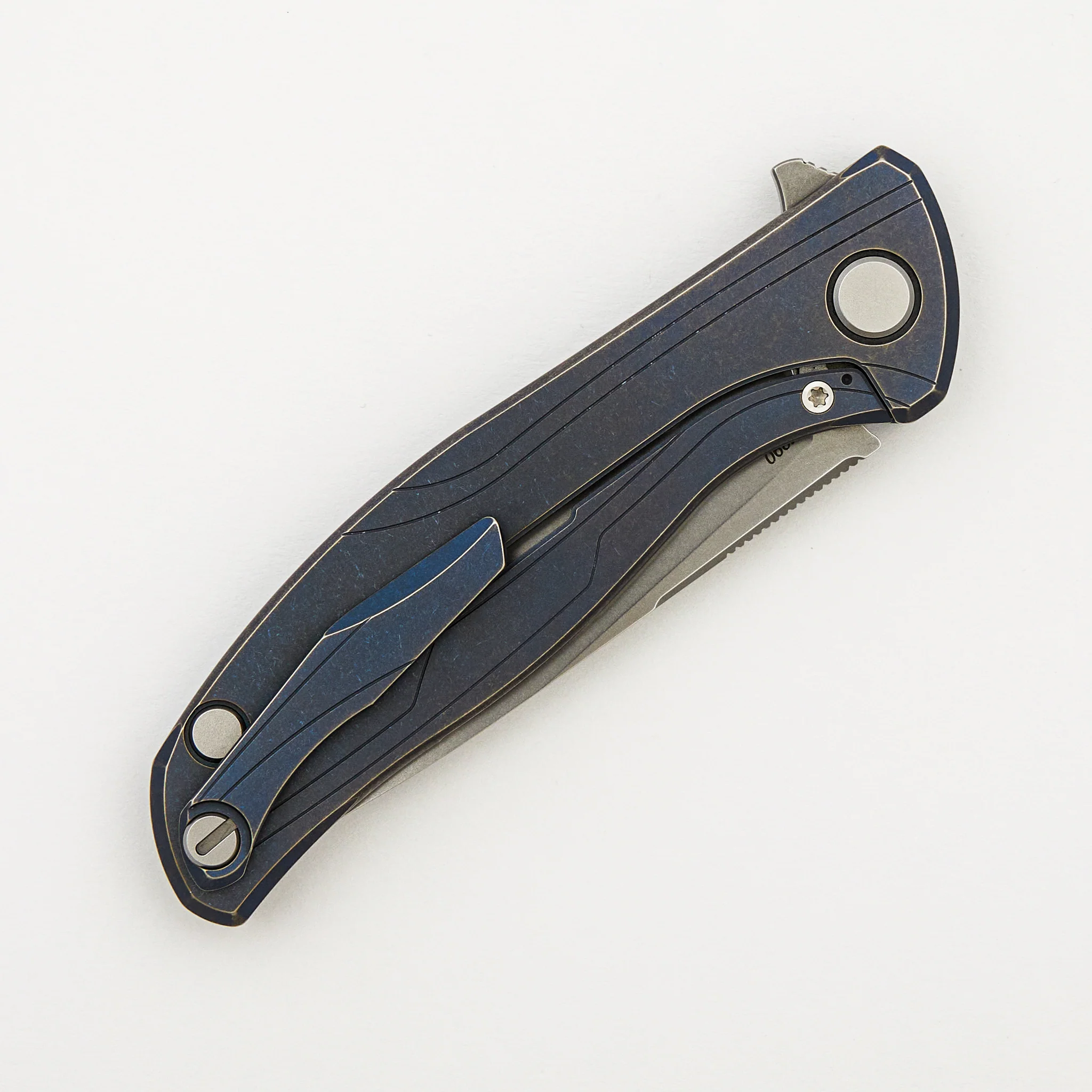 F95R - Blue Anodized Titanium Handle - M390 Blade - MRBS - Image 4