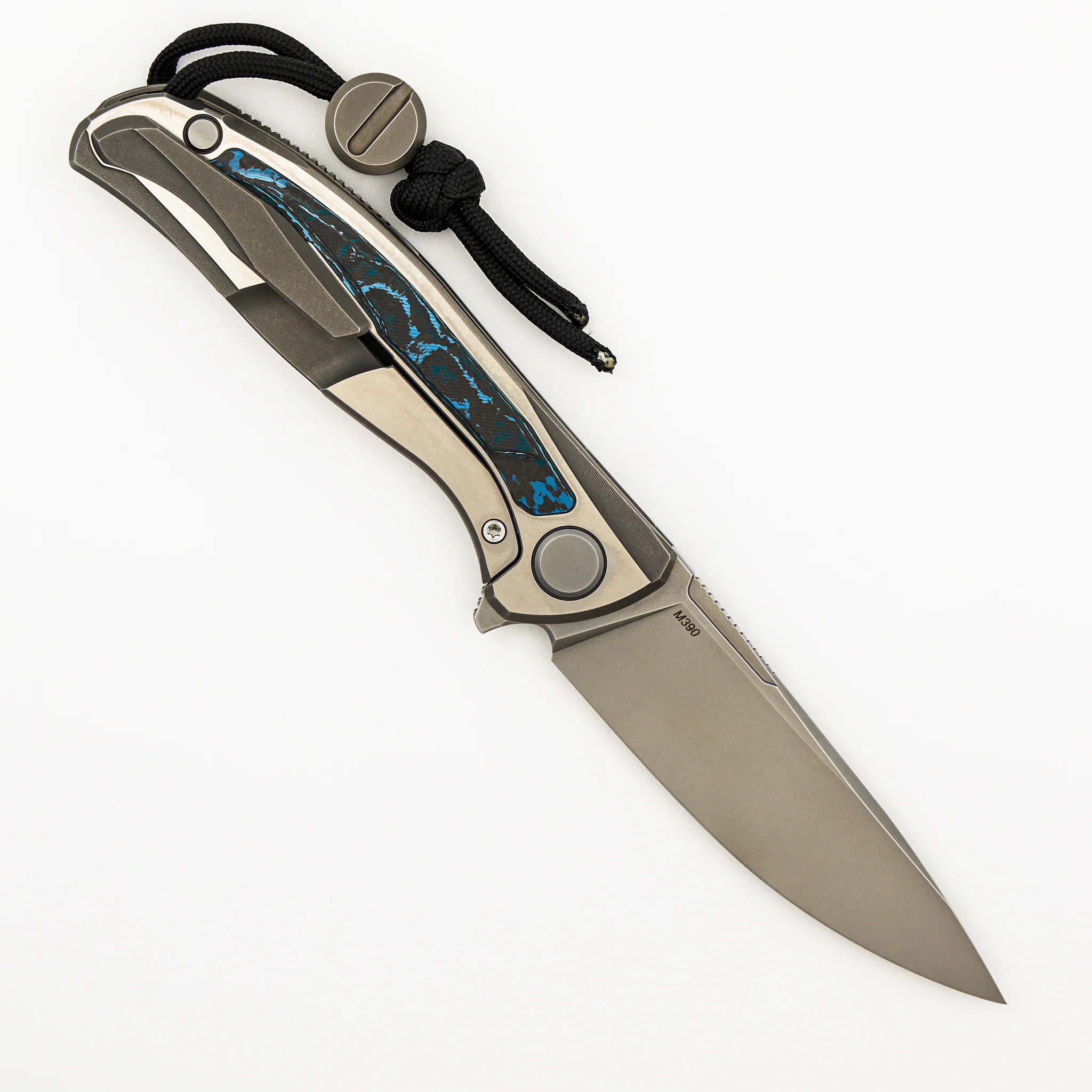 F95R NL - M390 Blade - Titanium Handle - Arctic Storm Carbon Fiber Inlays - MRBS - Image 2