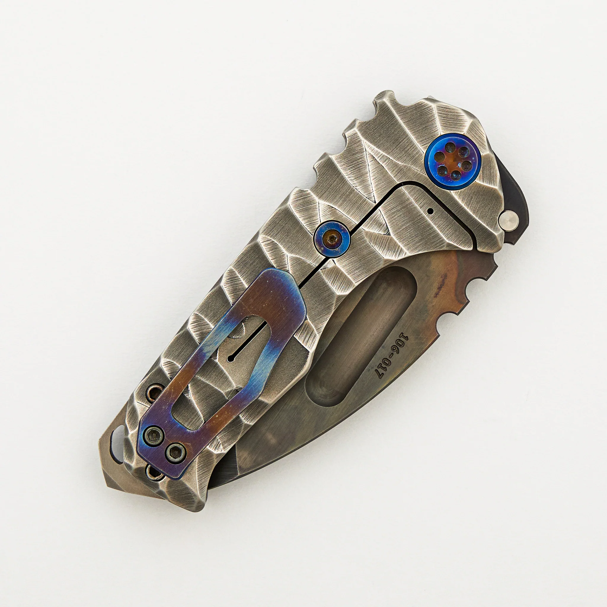 Genesis Ti - Vulcan Finish S35VN Blade - Predator Sculpted Titanium Handle - Image 4