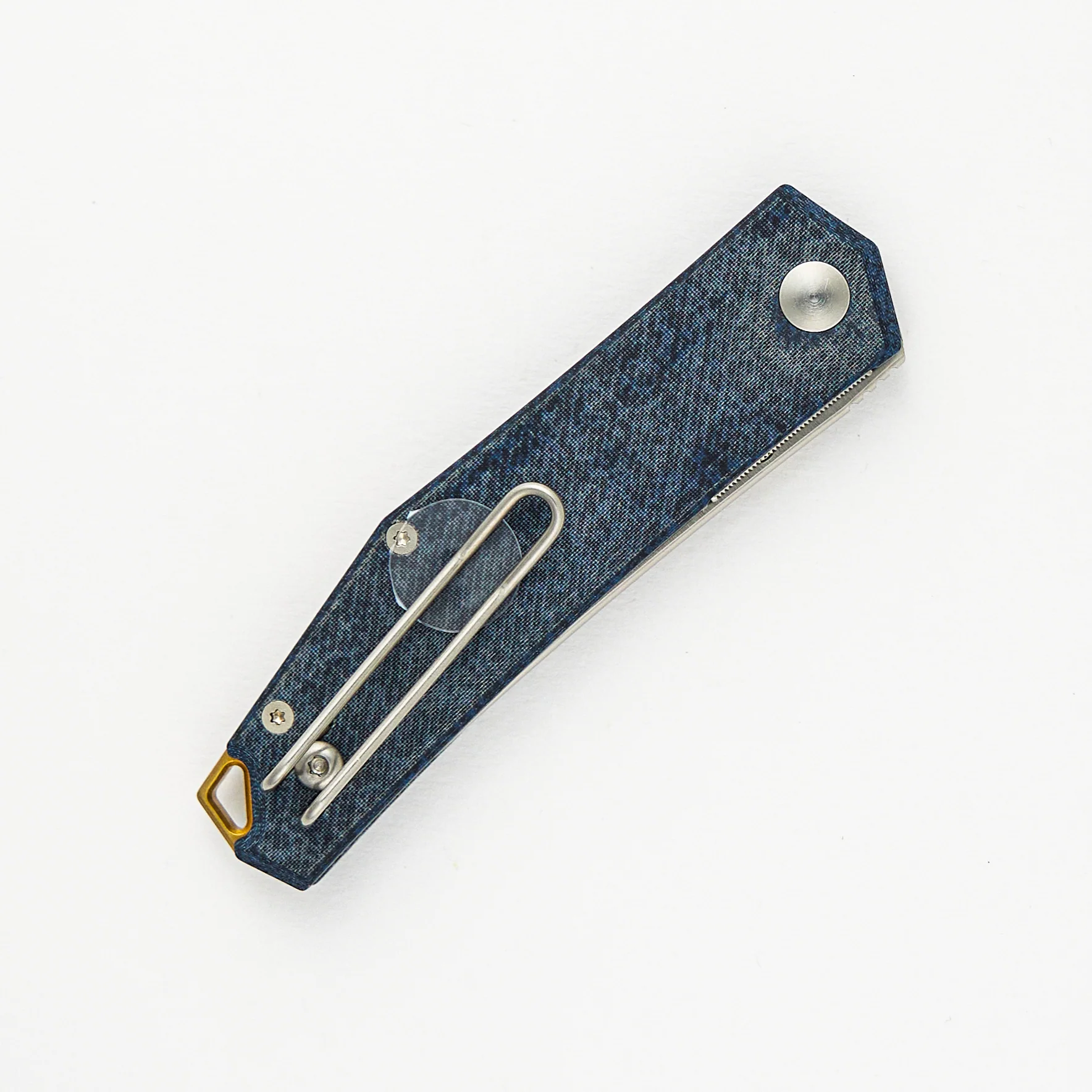 Clyde - Denim Micarta - Brass - Image 4