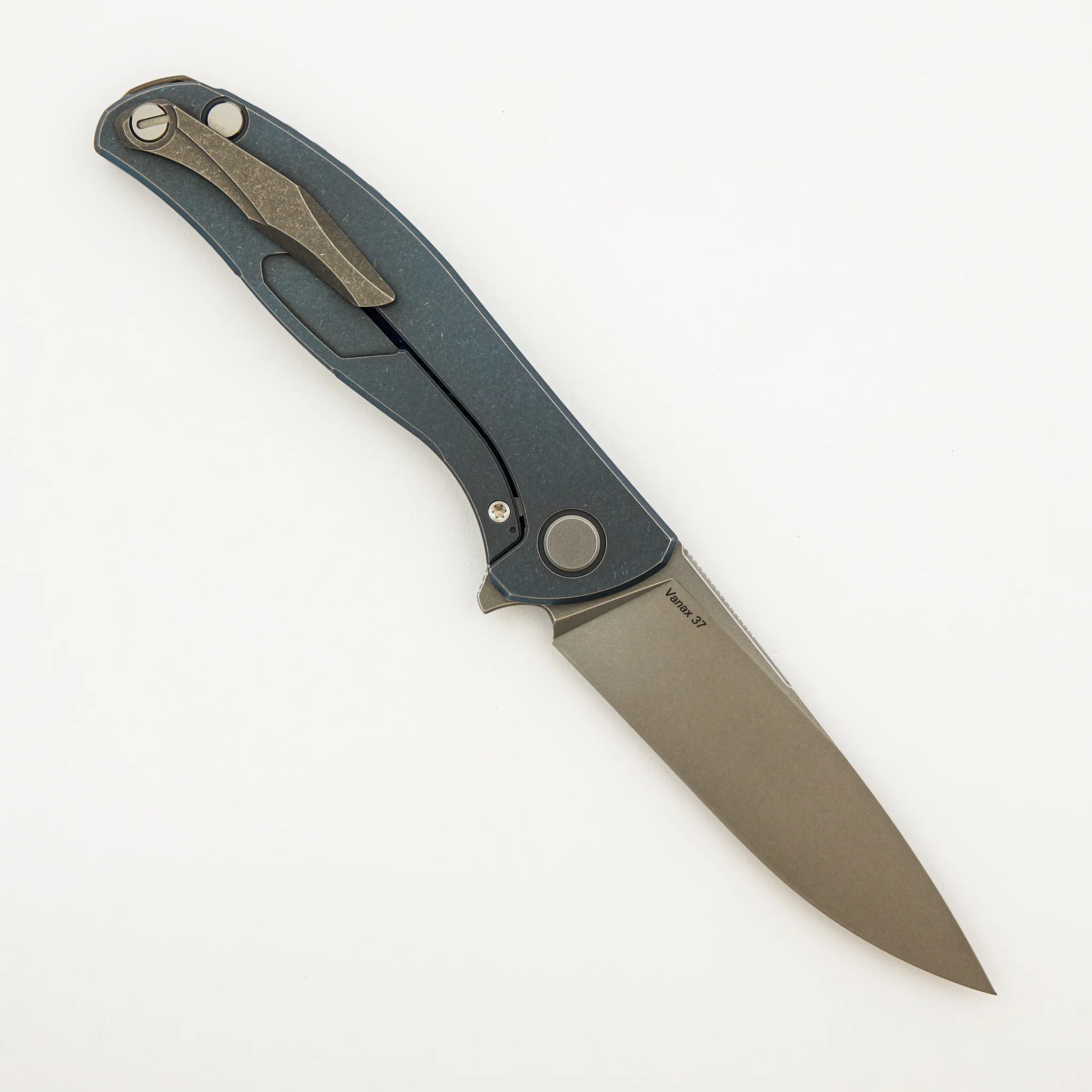 Hati - Dark Blue Twill Carbon Fiber Handle - Vanax 37 Blade - MRBS - Image 2