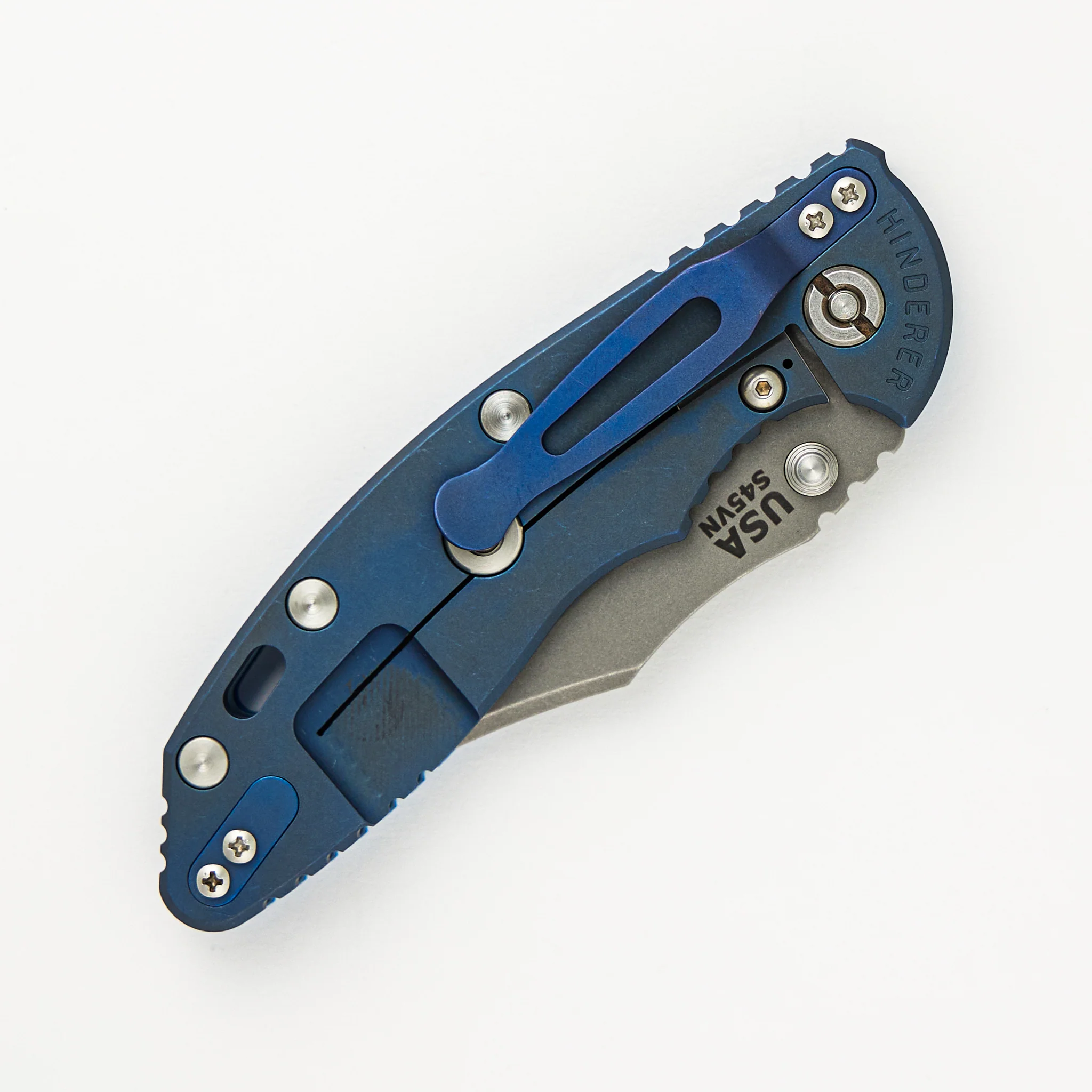 XM-18 3.5″ – Bowie S45VN – Non Flipper - Tri-Way – Battle Blue – Blue G10 - Image 4