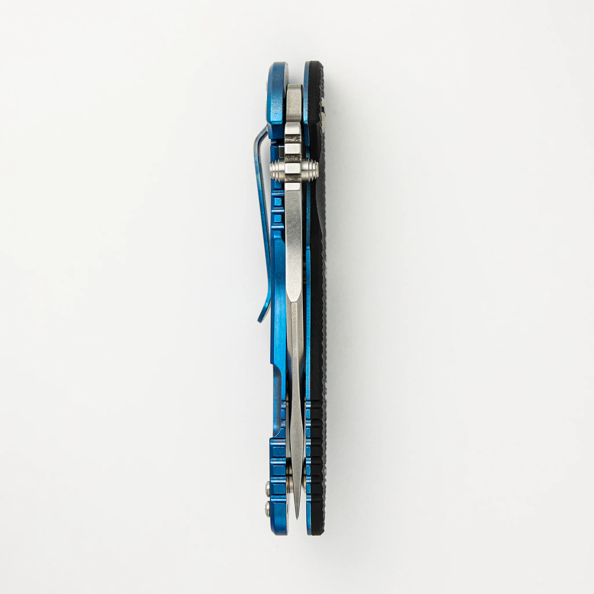 XM-18 3.5" S45VN Bowie Non Flipper Tri-Way Stonewash Blue Black G10 - Image 5
