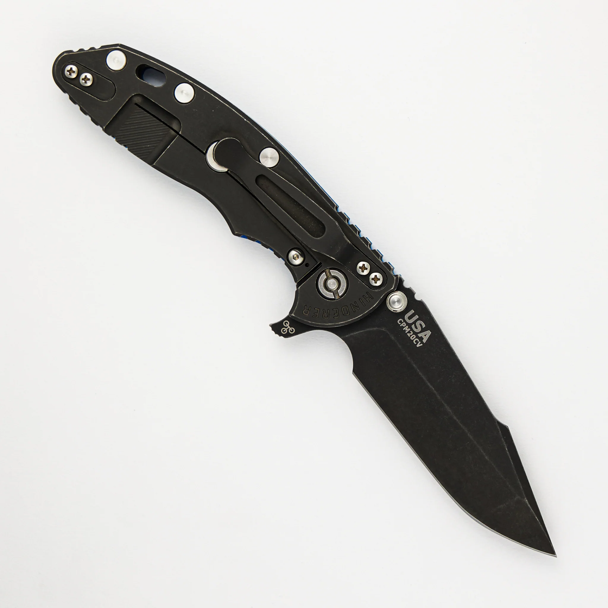 XM-18 3.5" - Skinny Harpoon Spanto - Tri-Way - Battle Black Blue G10 - Image 2