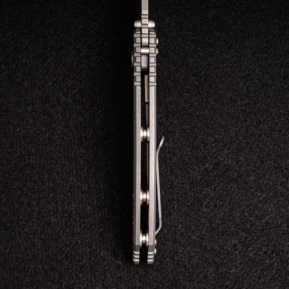 XM-18 3.5" - Skinny Harpoon Spanto - Working Finish - Titanium Scale - Image 9